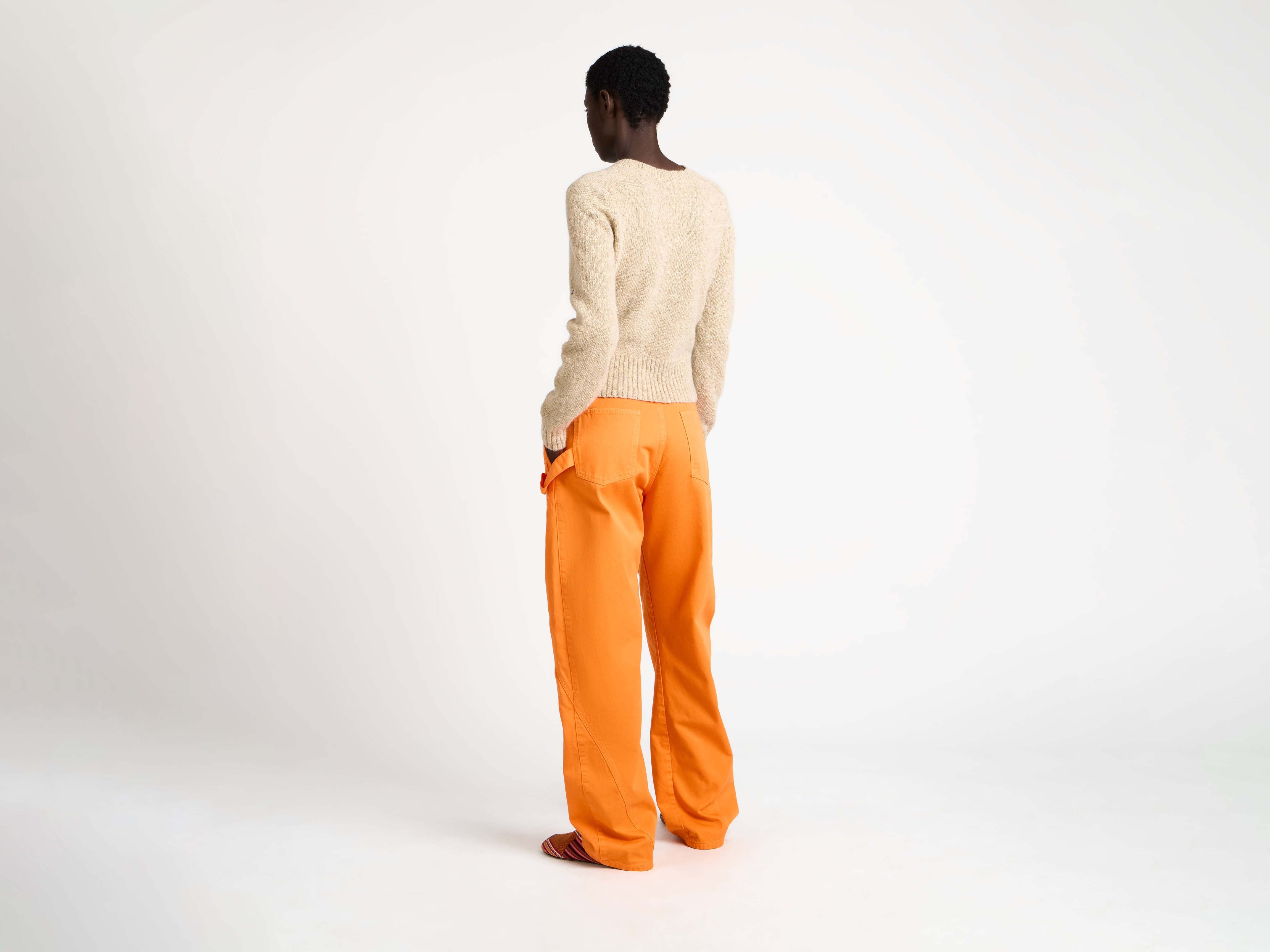 J.W.Anderson Twisted Workwear Denim Jeans Orange Damen