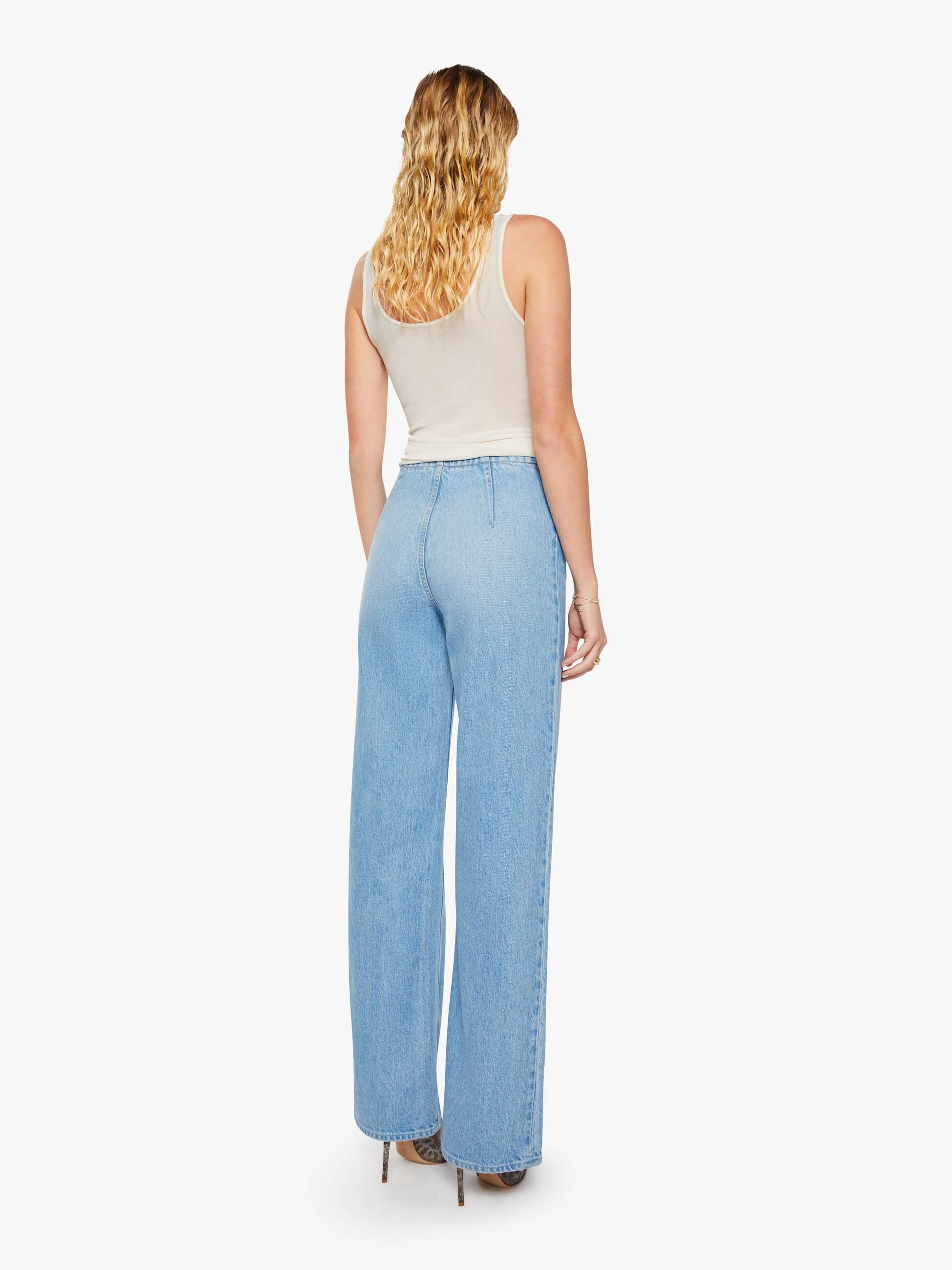 Mother Snacks Laced Up Smoothie Sneak Jeans Munchies hellblau
