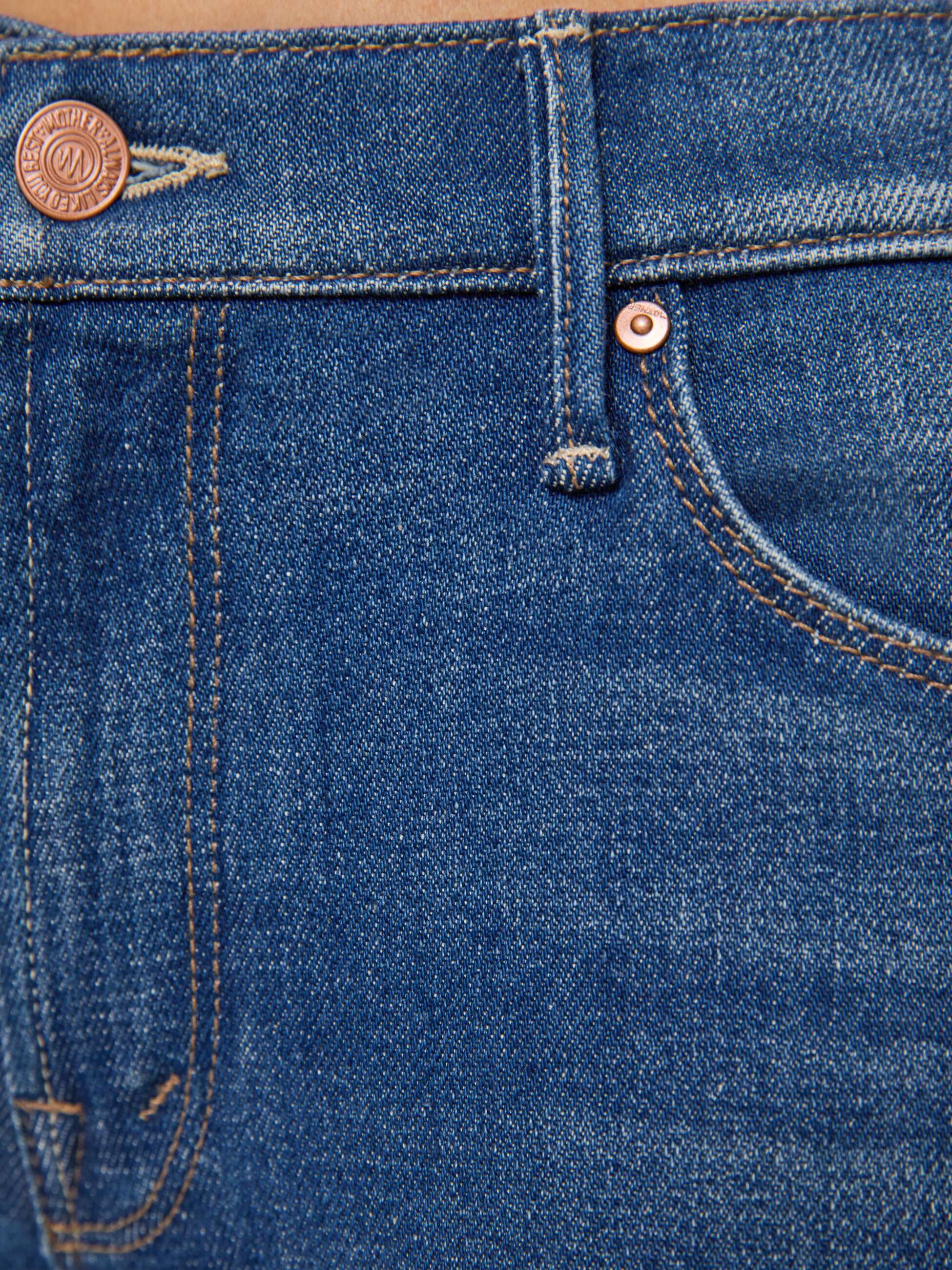 Mother Lil Runaway Petite Jeans Deluxe Edition Flare Mid-Rise