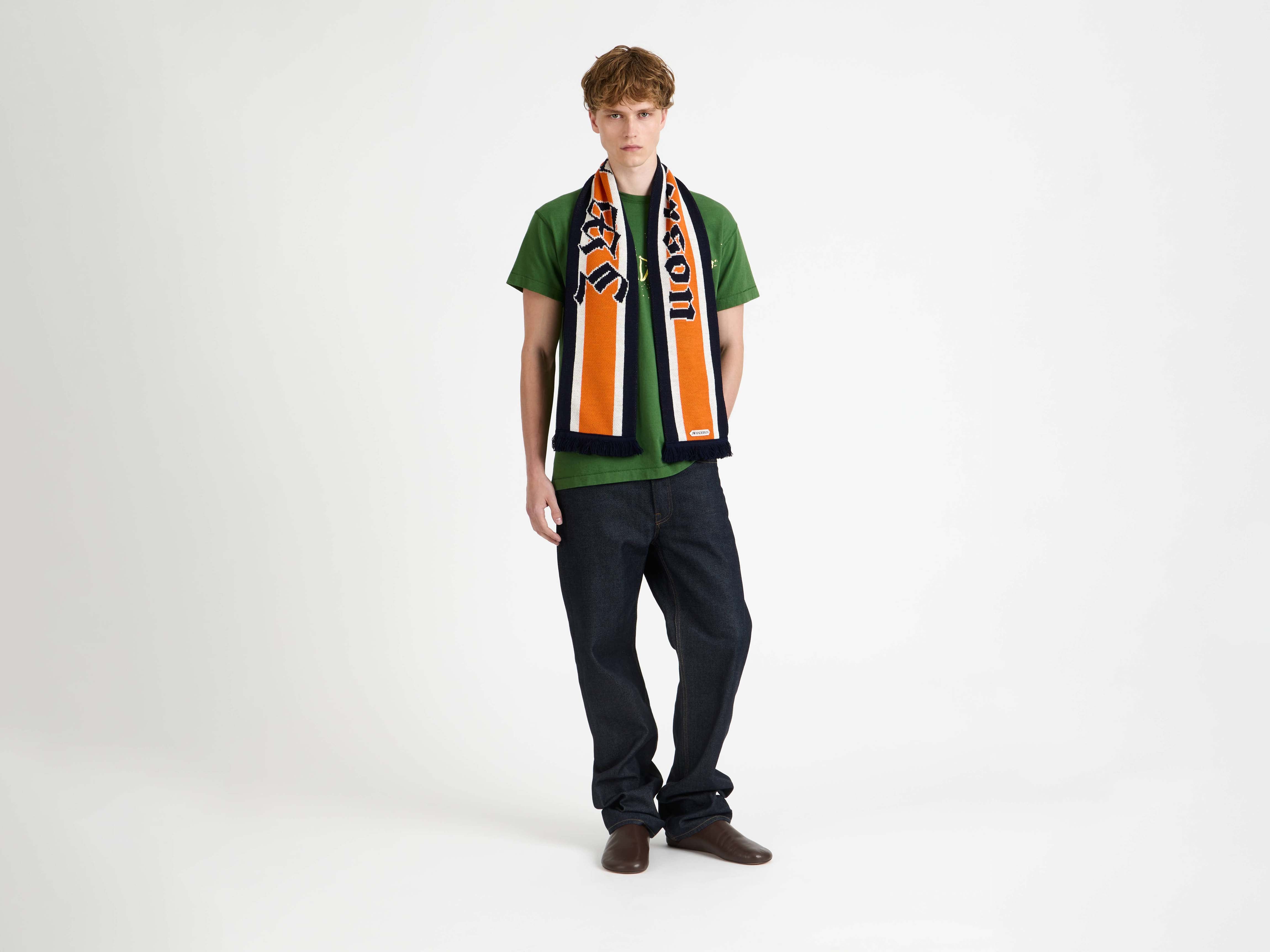 J.W.Anderson Winner Football Schal Strick mit Fransen