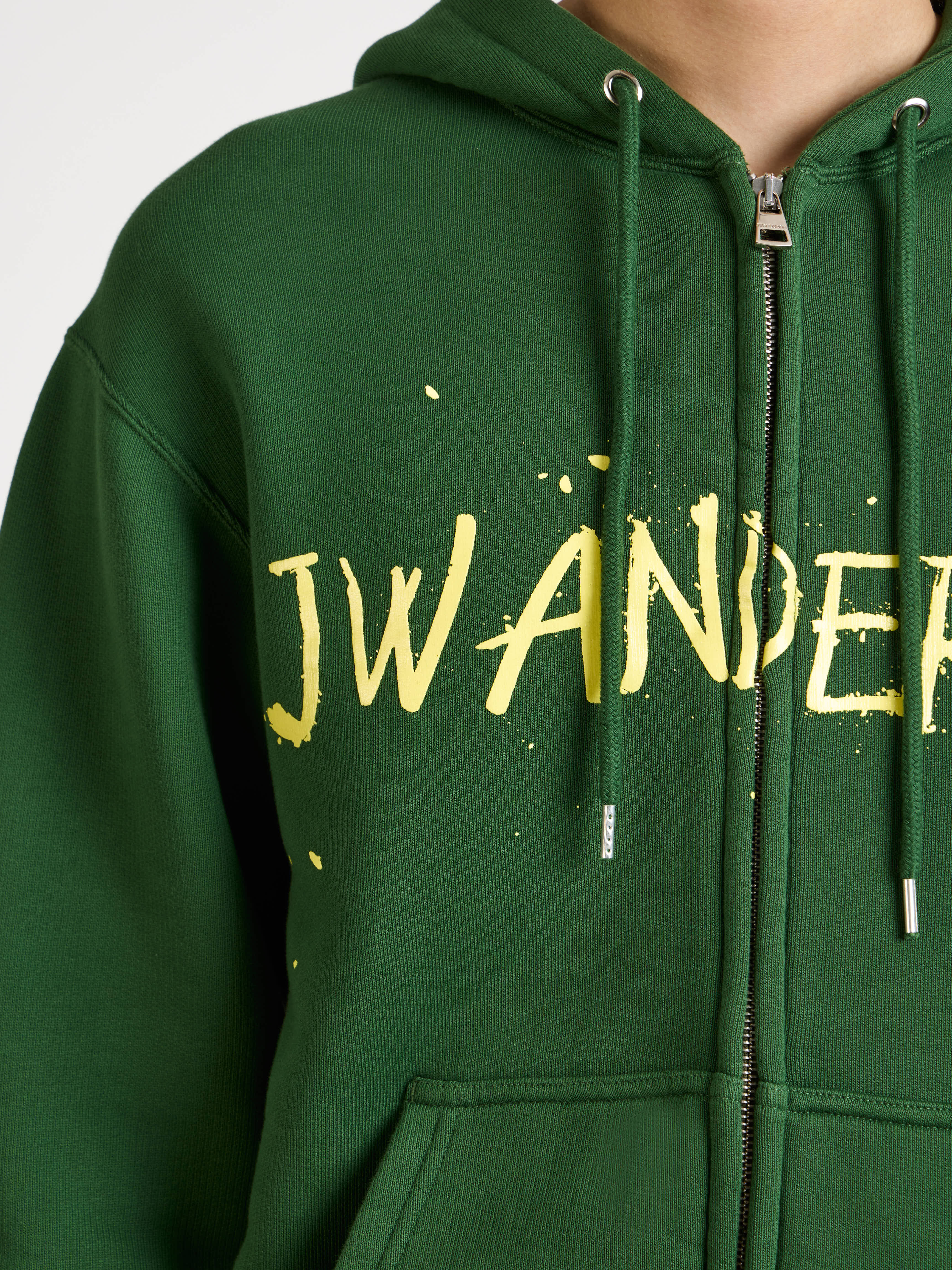 J.W. Anderson Zip Hoodie Herren Grün Gr.M Print
