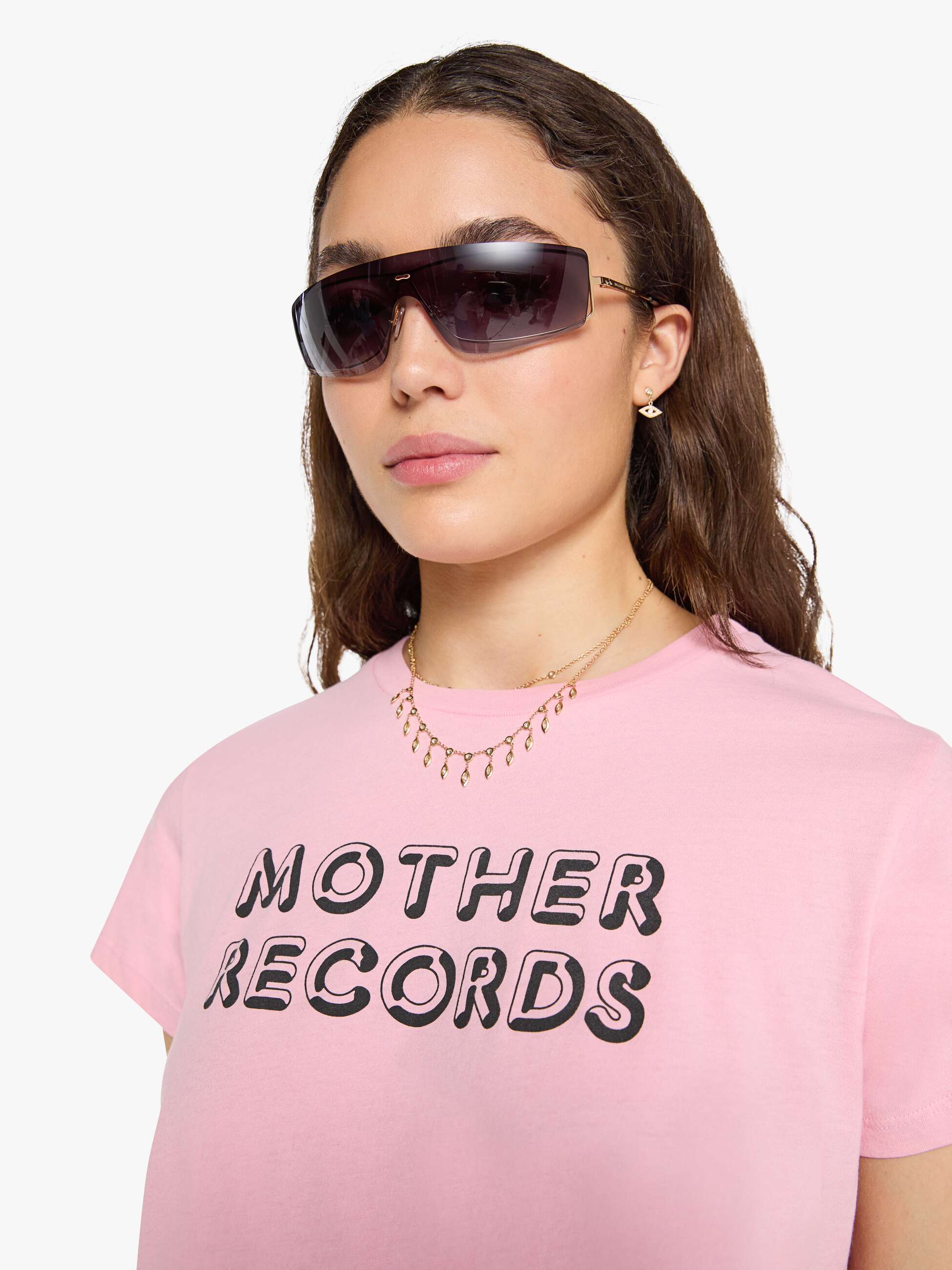 MOTHER The Boxy Goodie Goodie T-Shirt Records Rosa