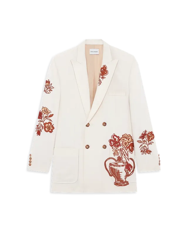 Drôle De Monsieur Vase Havana Sakko creme Doppelreiher 50