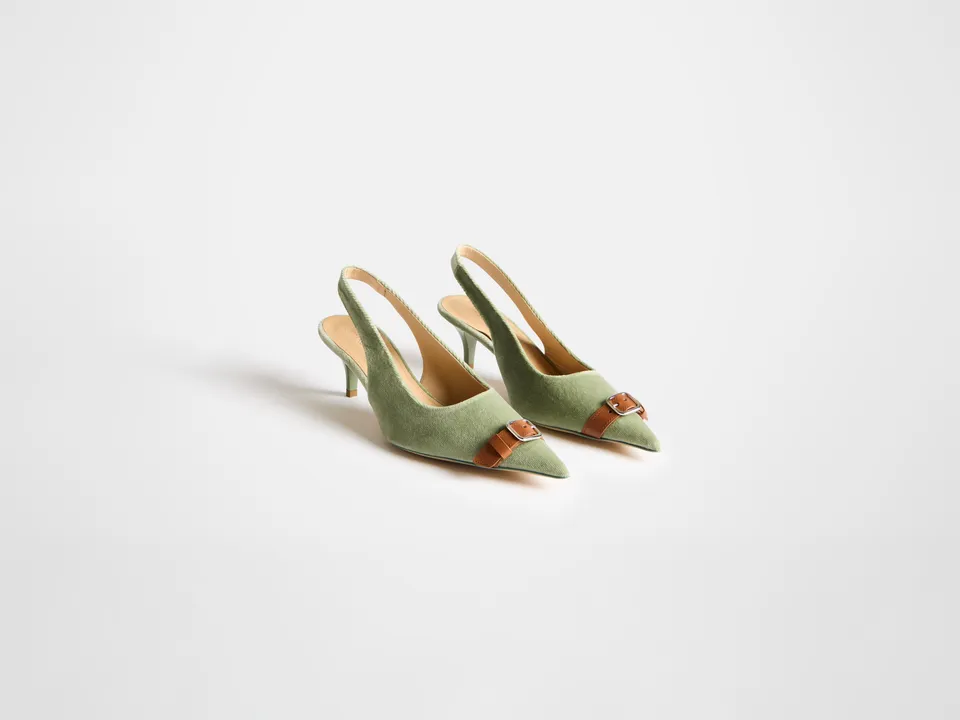 J.W.Anderson Sling-Back Pumps Artichoke Samt Gr. 38