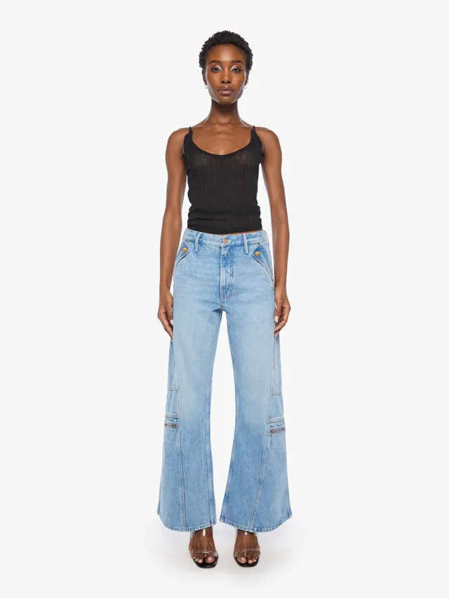 Mother Snacks Wide Leg Jeans Wishbone hellblau Relaxed