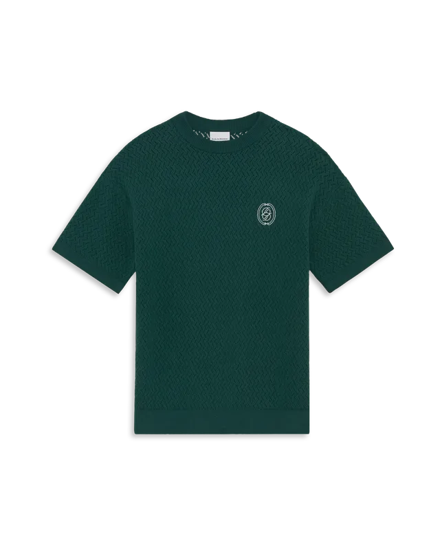 Drôle De Monsieur D Mirror Strick-T-Shirt grün Baumwolle