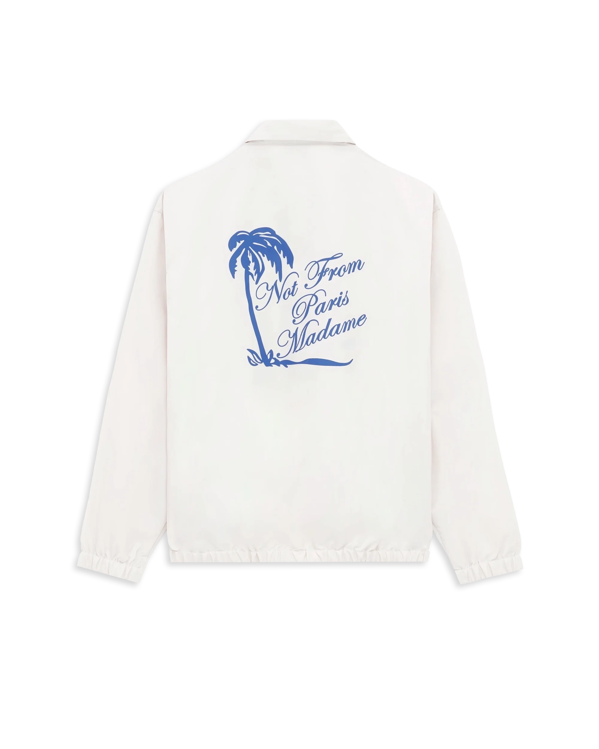 Drôle De Monsieur Slogan Palmiers Jacke Off White Nylon