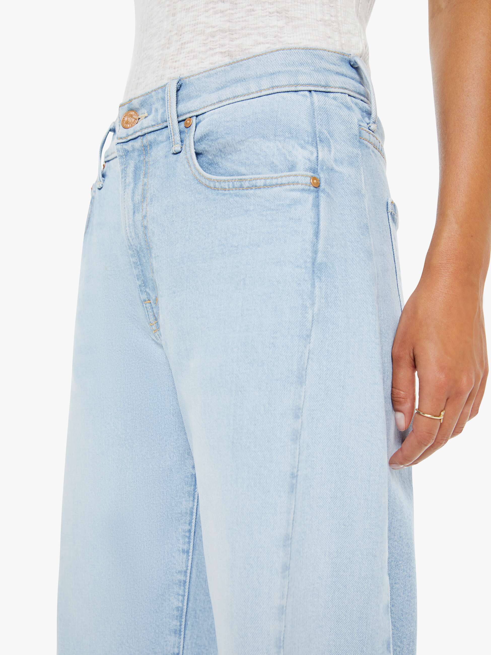 Mother The Mid Rise Half-Pipe Hover Jeans Instant Replay 29