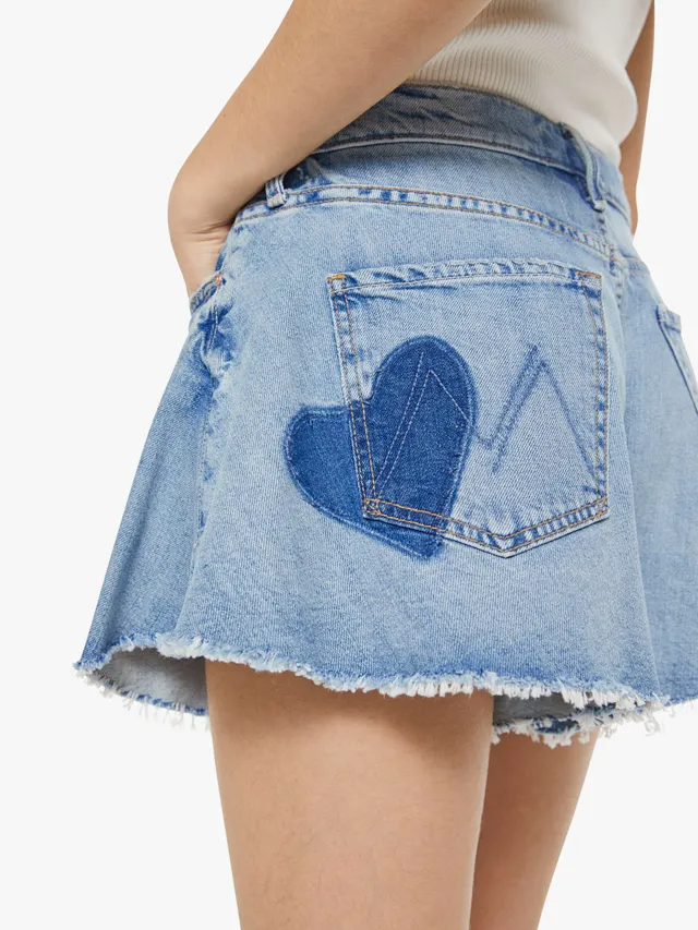 Mother Flutter Short Fray Shorts I Confess Hellblau