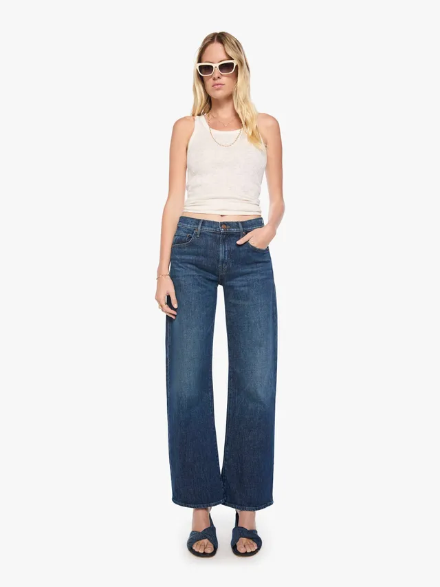 Mother Mid Rise Lasso Sneak Jeans Museum Dunkelblau Barrel