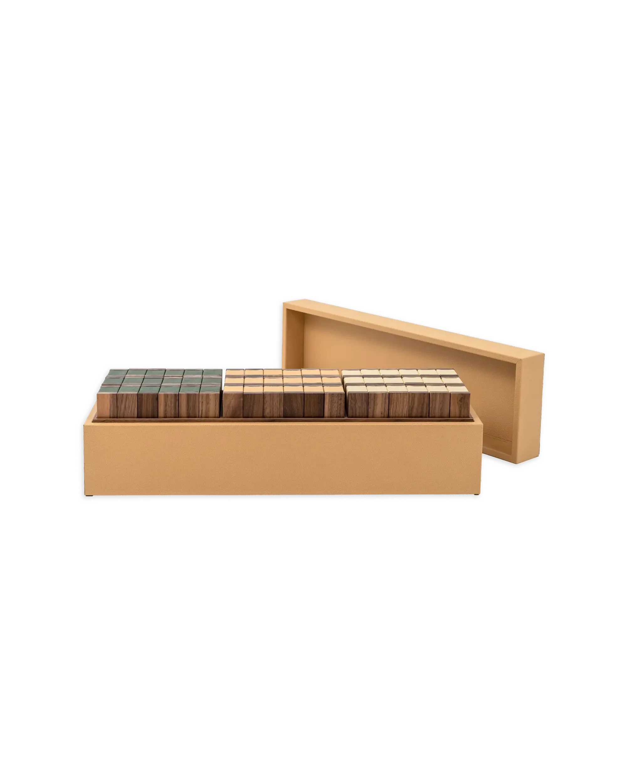 Drôle De Monsieur Jenga Gesellschaftsspiel Walnuss Leder 54 Teile