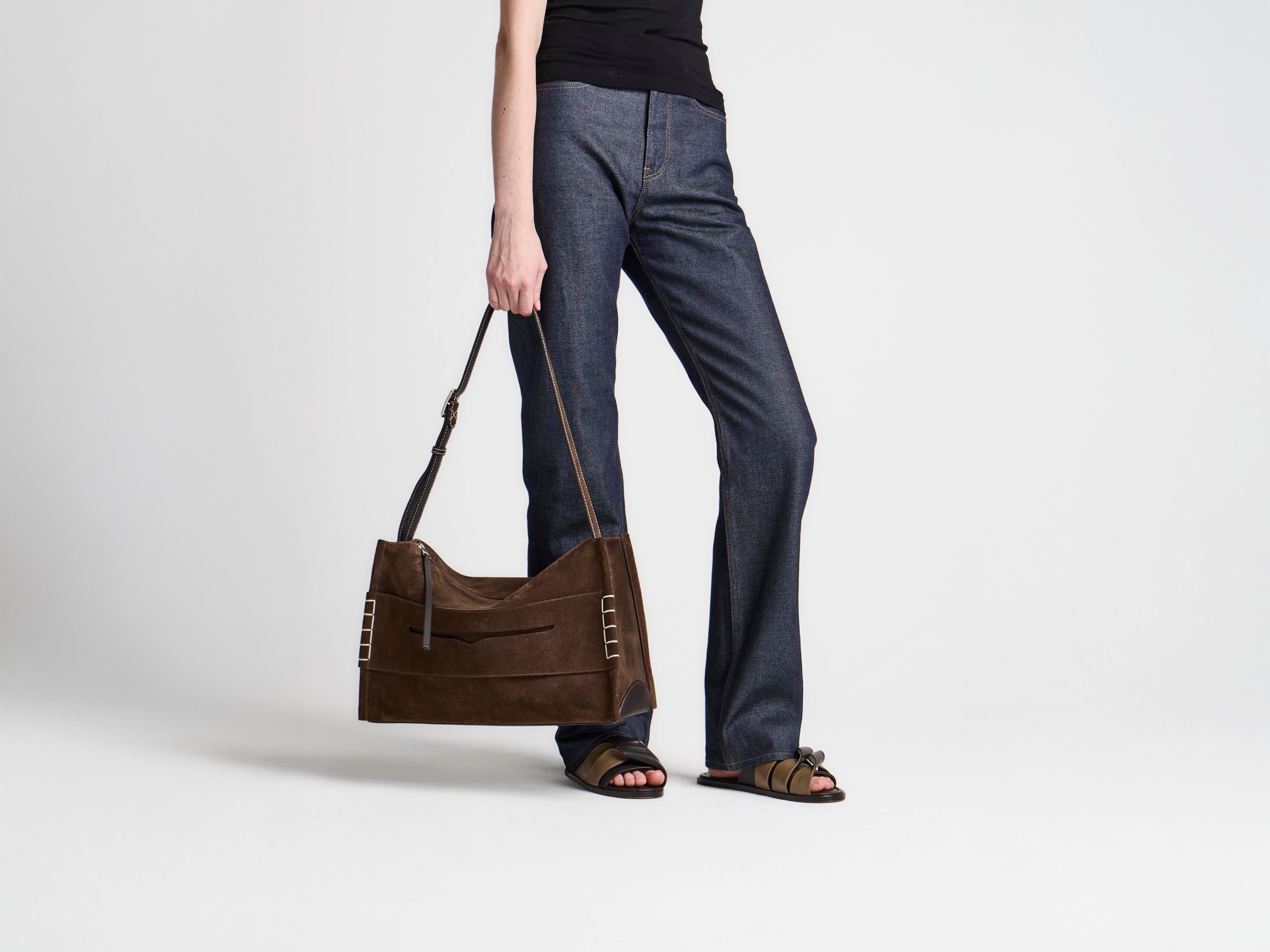 J.W.Anderson Bags Messenger Loafer Bag Tasche Braun Suede