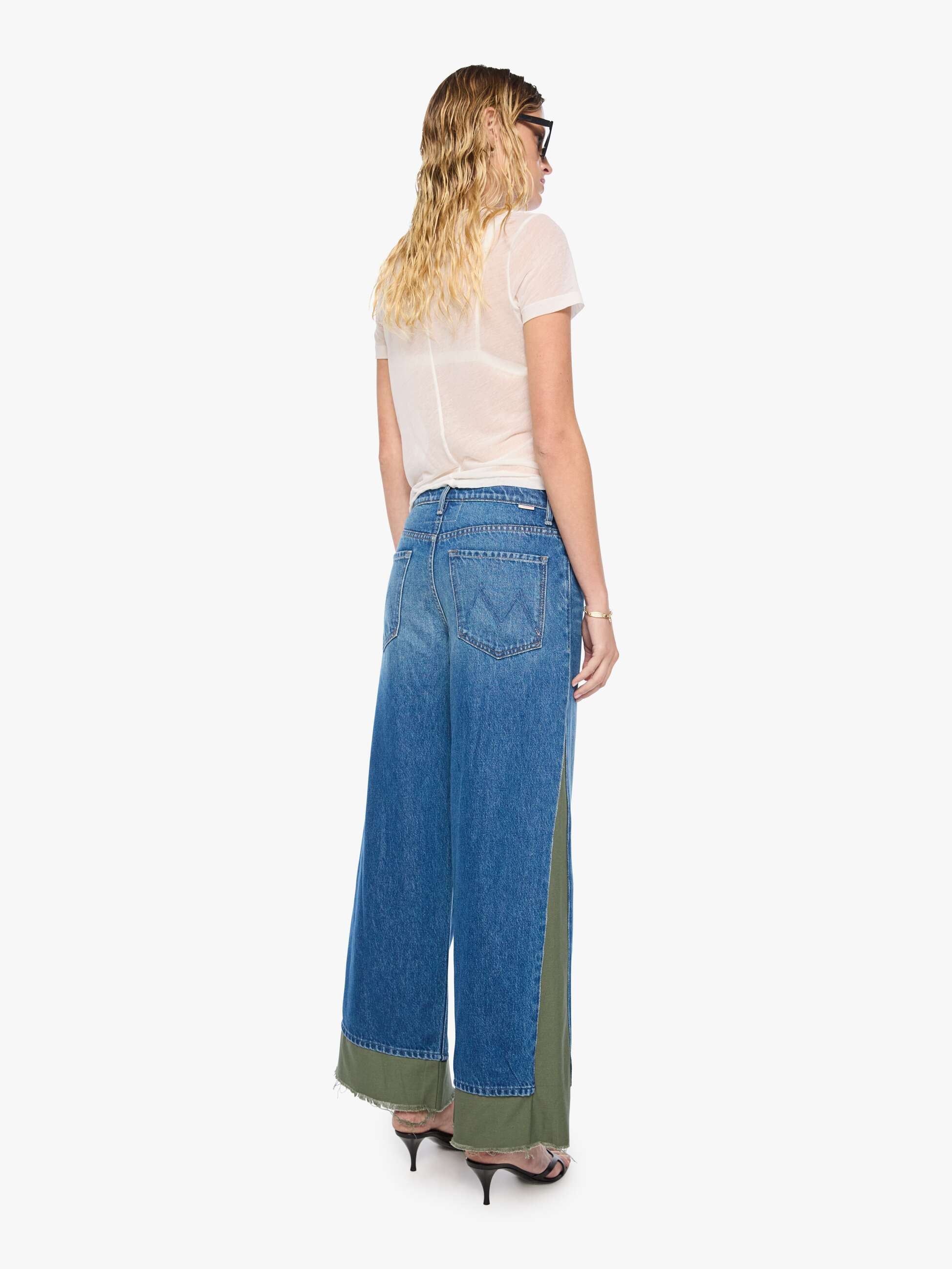 Mother Snacks Nacho Double Dip Nerdy Fray Jeans Refill Wide Leg