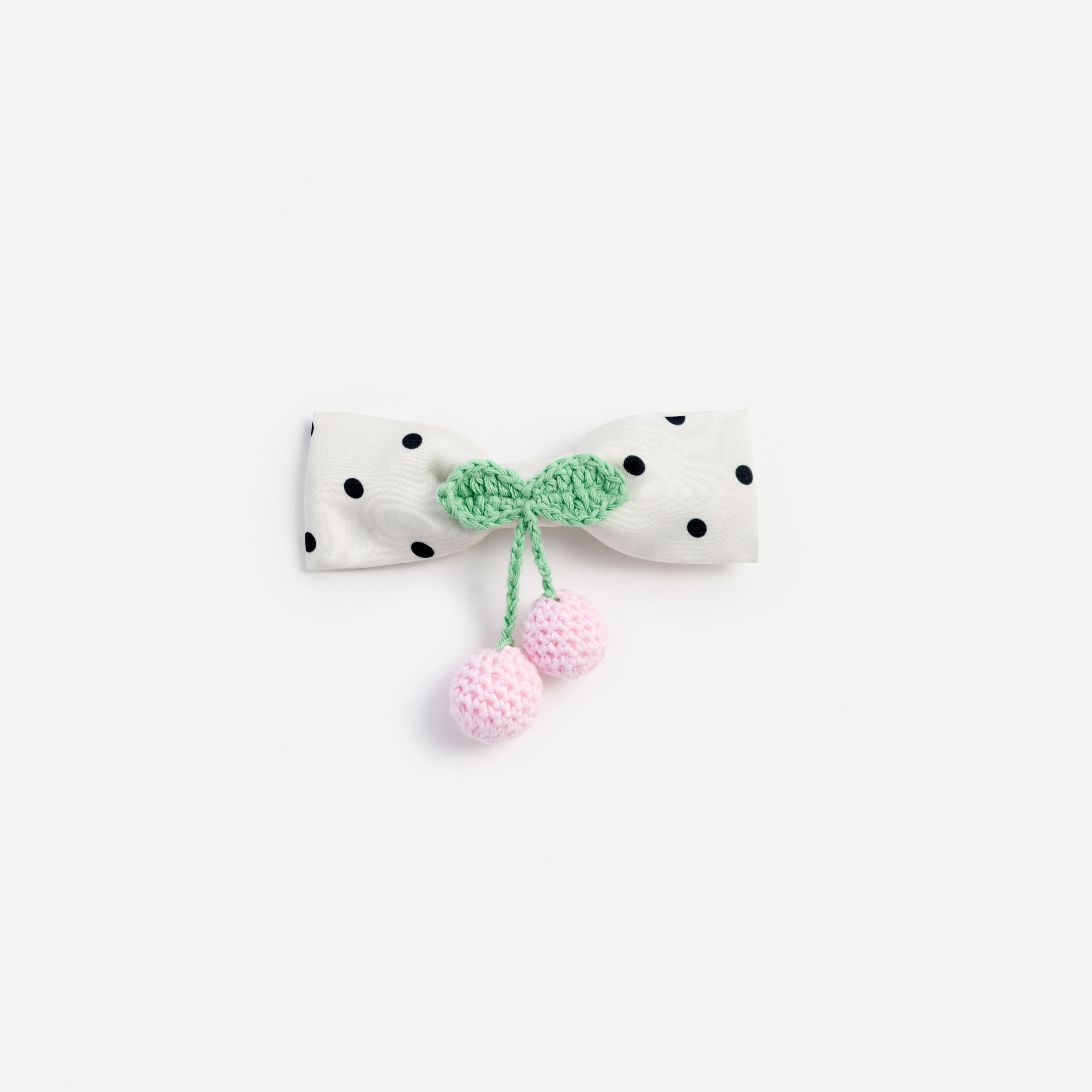 Self Portrait Cream Polka Dot Cherry Haarspange Creme