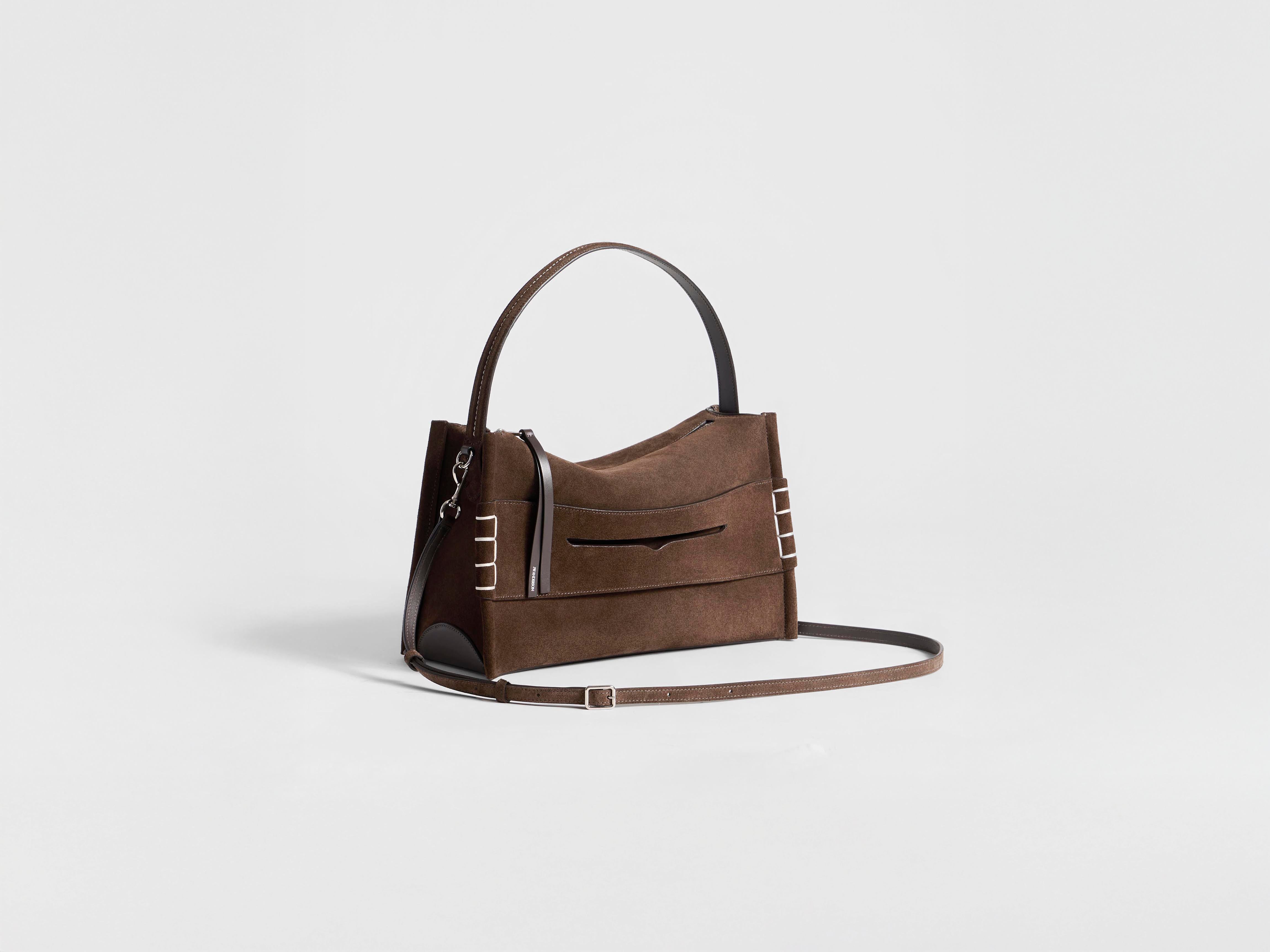 J.W.Anderson Bags Medium Loafer Bag Handtasche Braun Suede