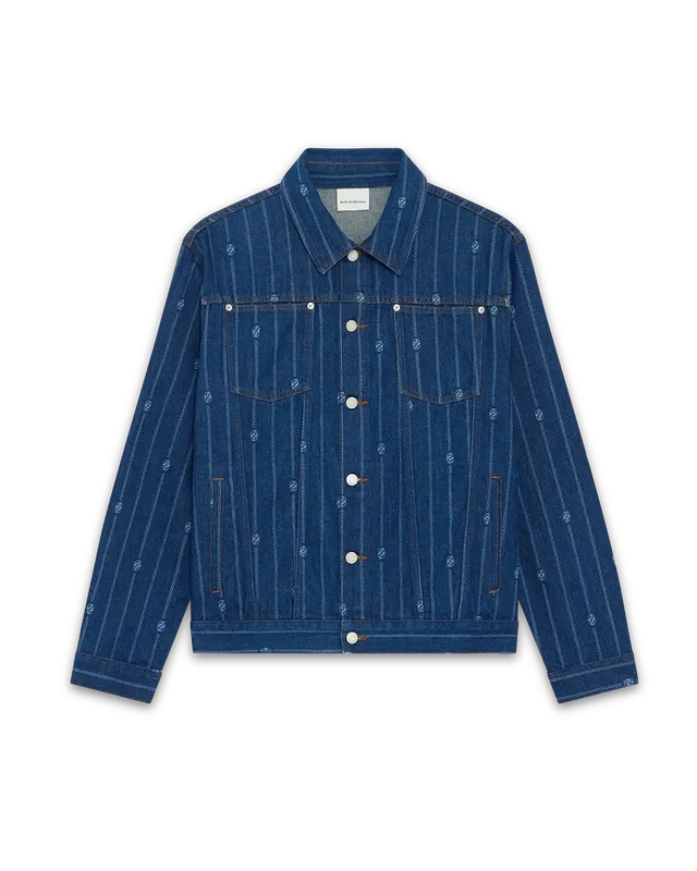 Drôle De Monsieur La Veste Denim Jeansjacke Blau Stone
