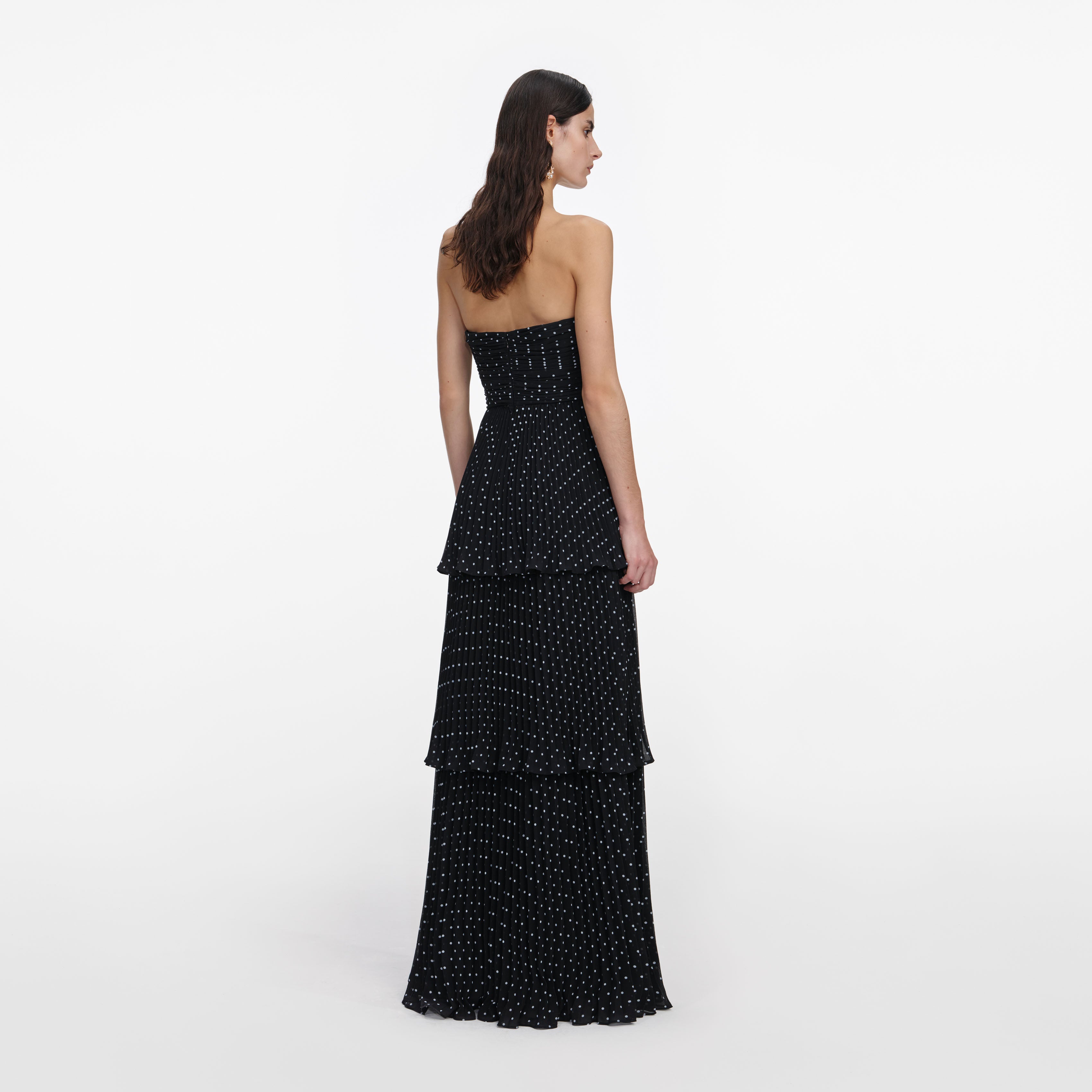 Self-Portrait Black Polka Dot Maxikleid Schwarz Gr. UK 4-16