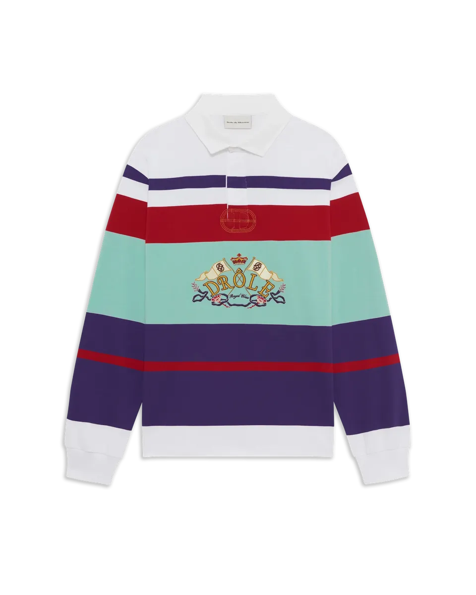 Drôle De Monsieur D Miroir Racing Polo Langarm Navy Baumwolle