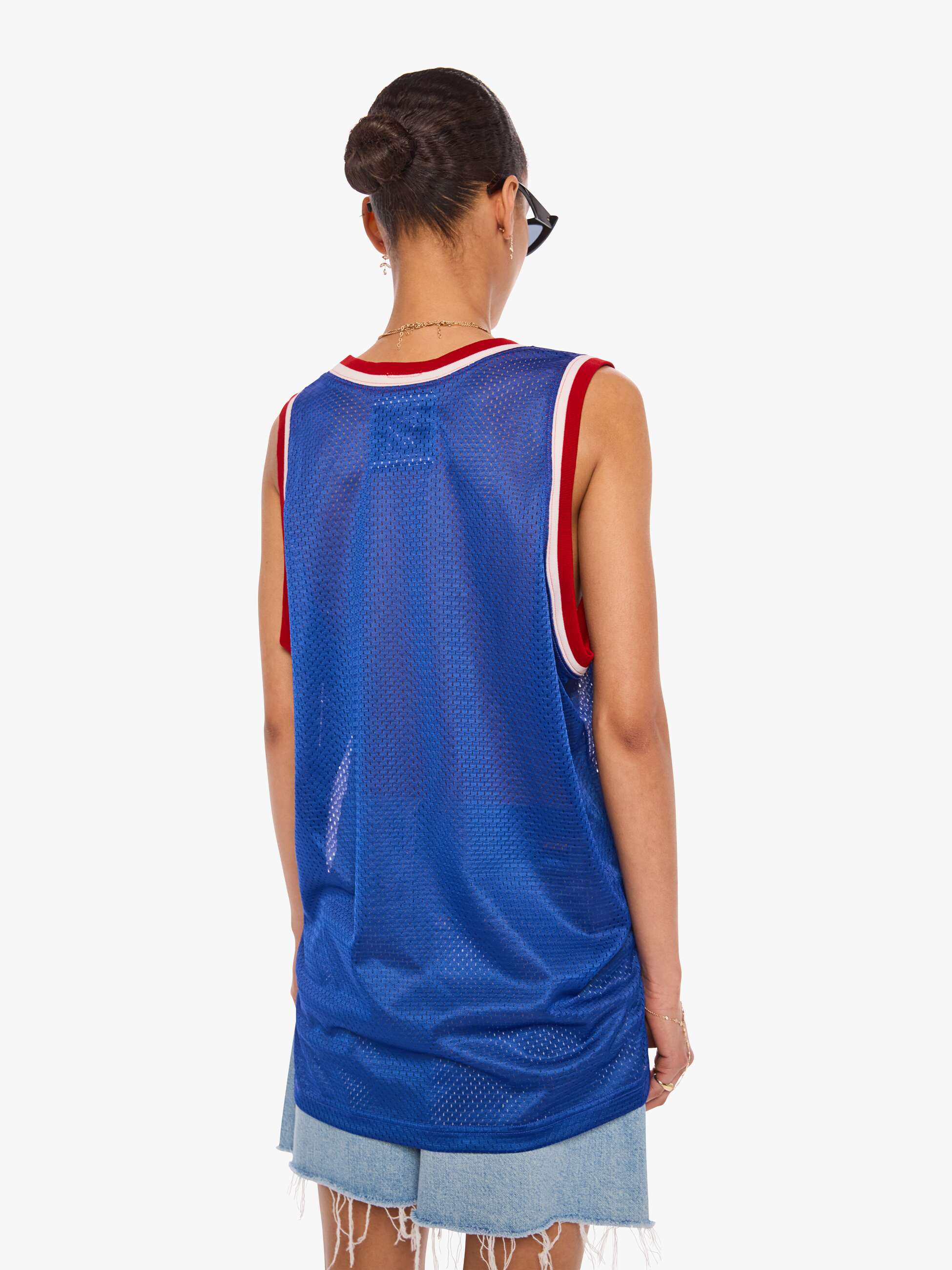 Mother Tees The Court Crusher Tank Top Blau Jersey