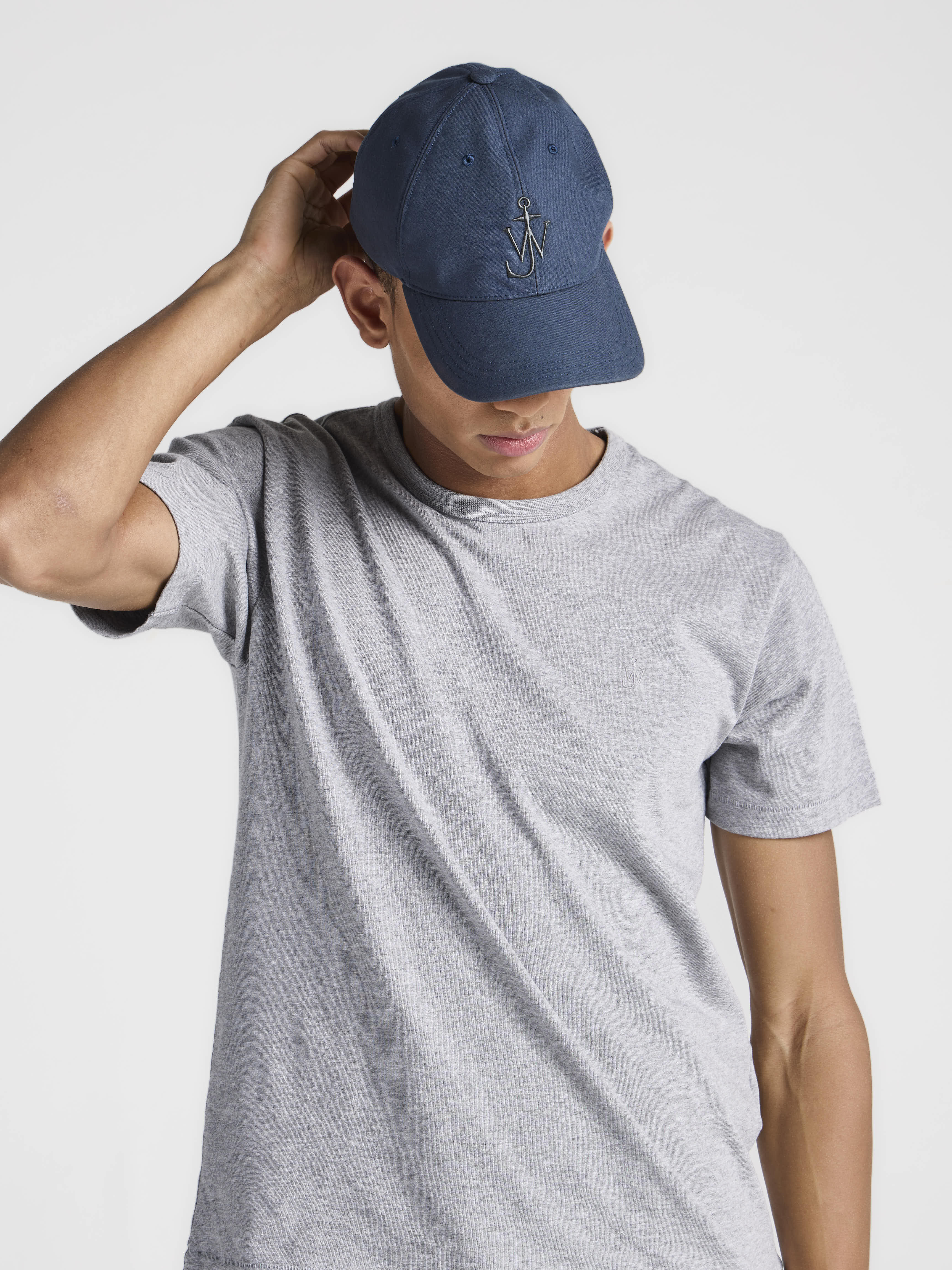 J.W.Anderson Baseball Cap Dunkelblau Wachsbaumwolle