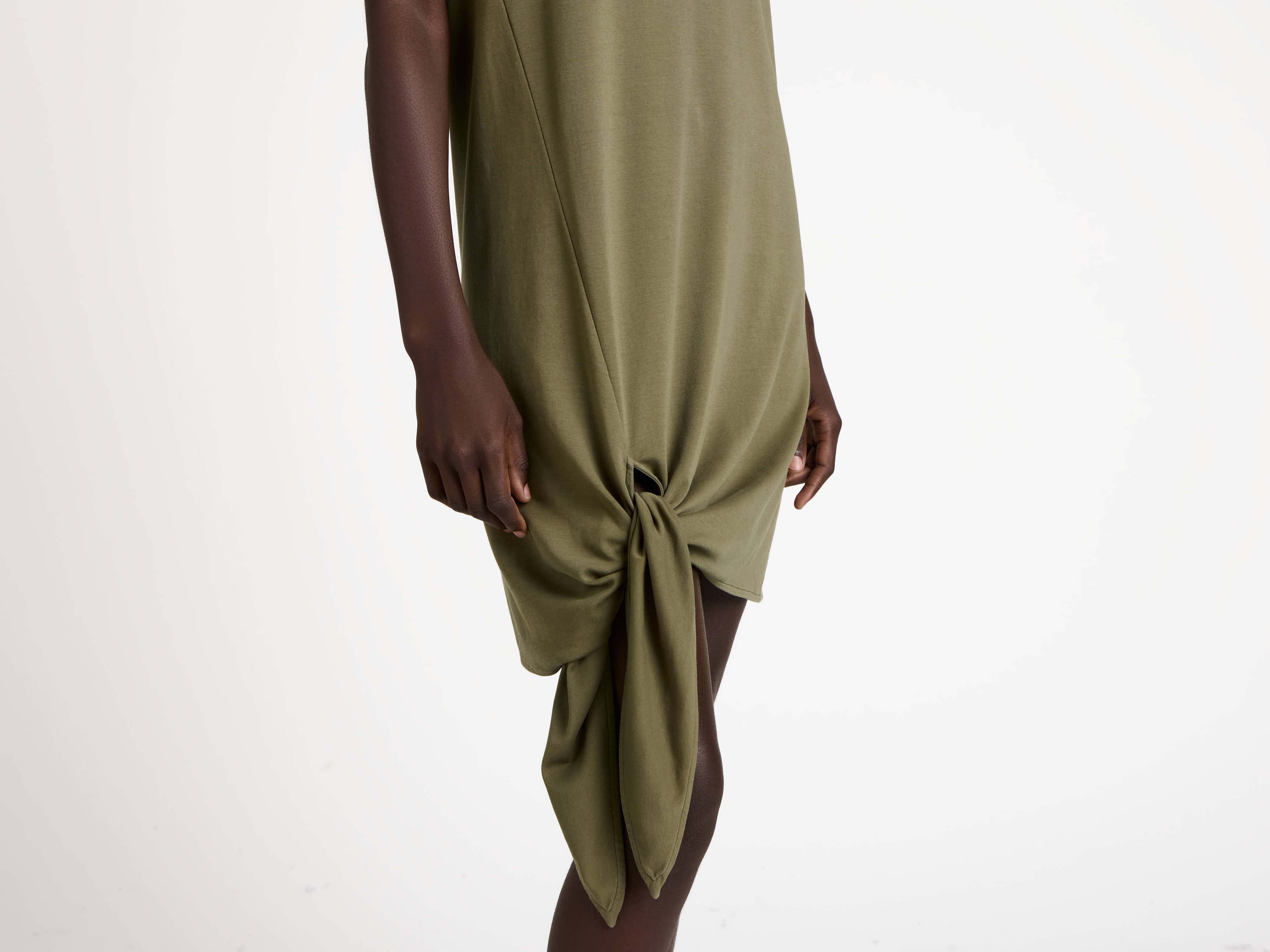 J.W.Anderson Hem Knot Kleid Damen khaki Jersey
