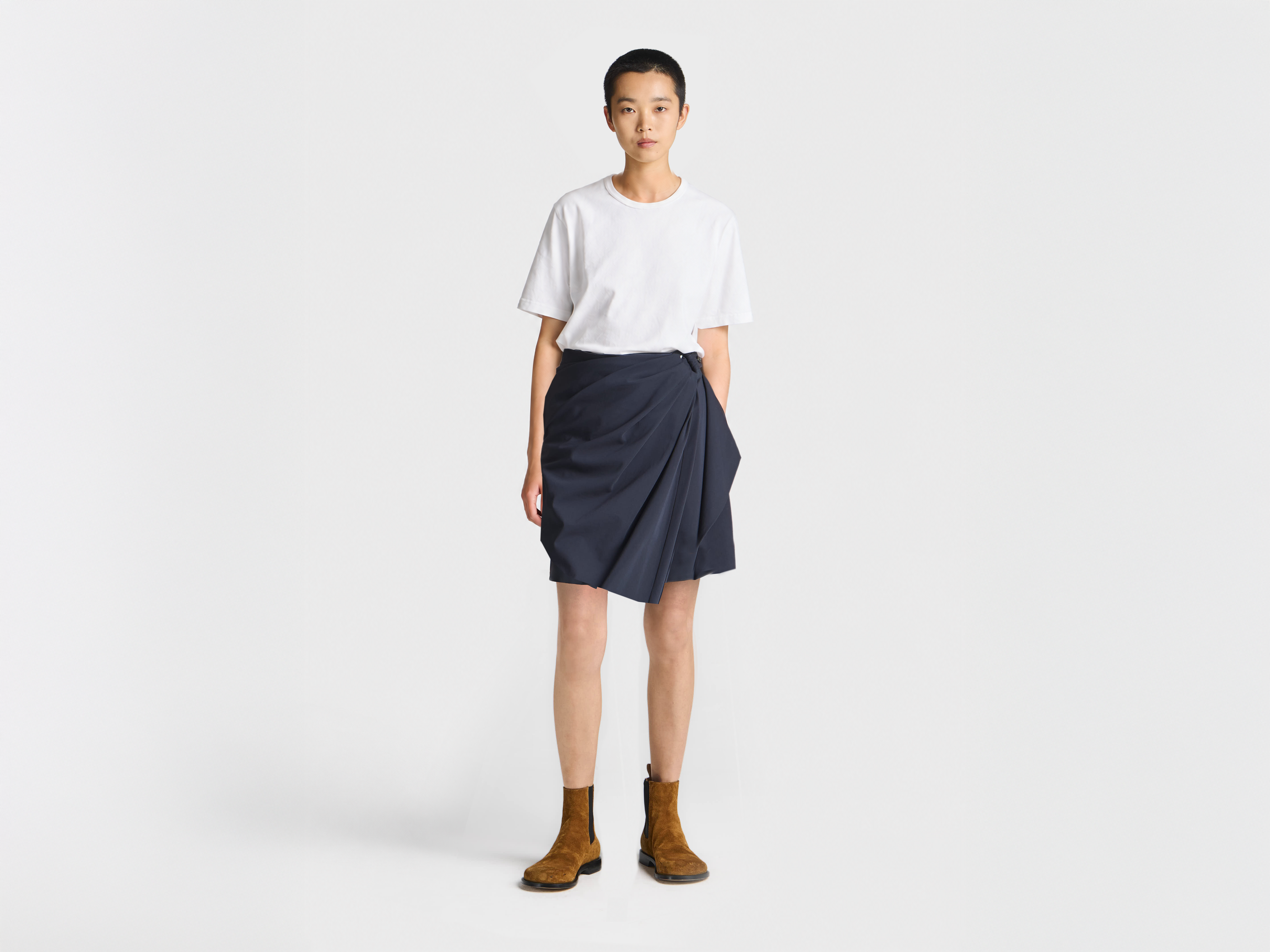 J.W.Anderson Tailored Shorts Navy Baumwolle Schnalle
