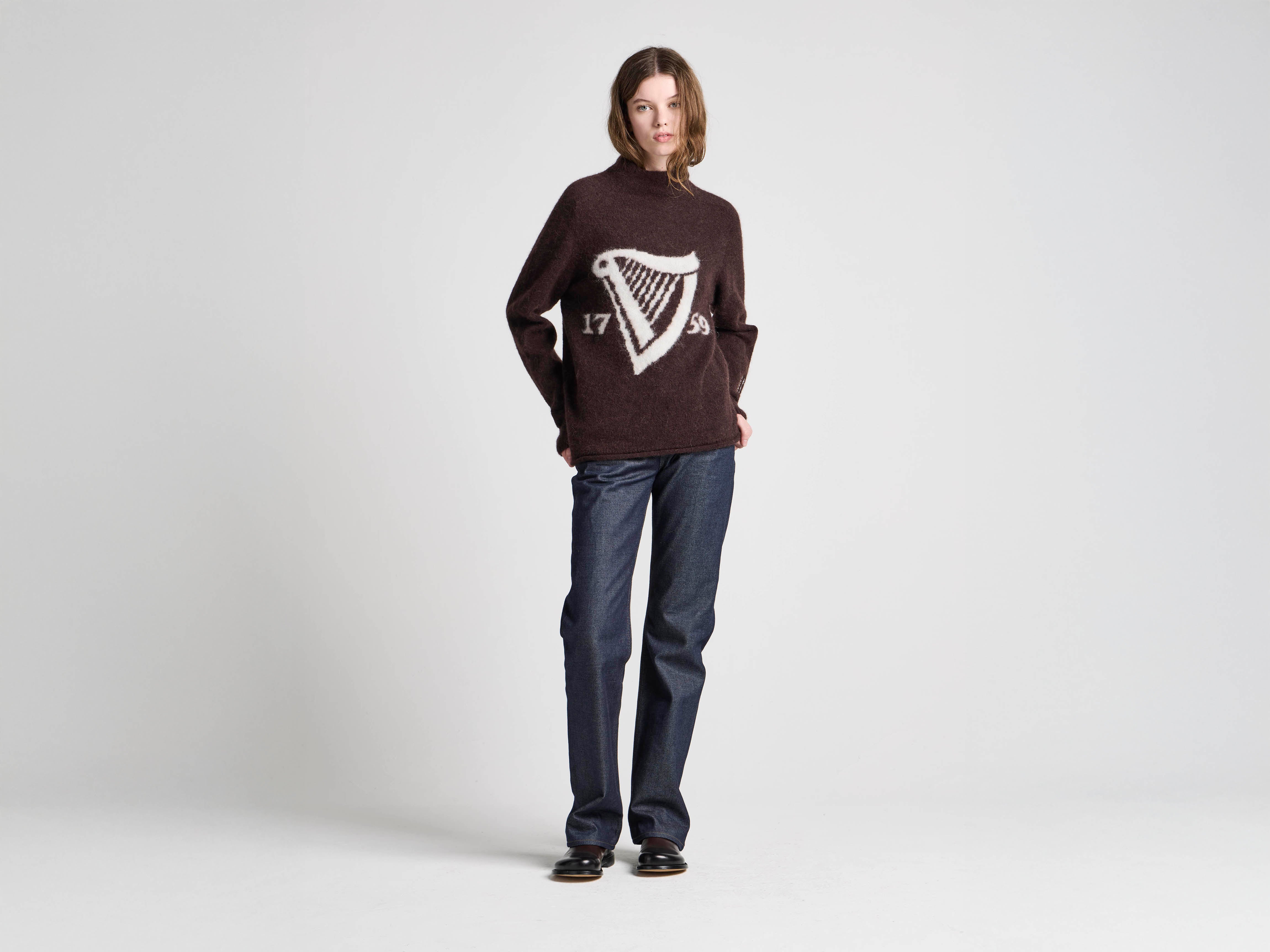 J.W.Anderson Guinness Harp Jumper Braun Alpaka Unisex