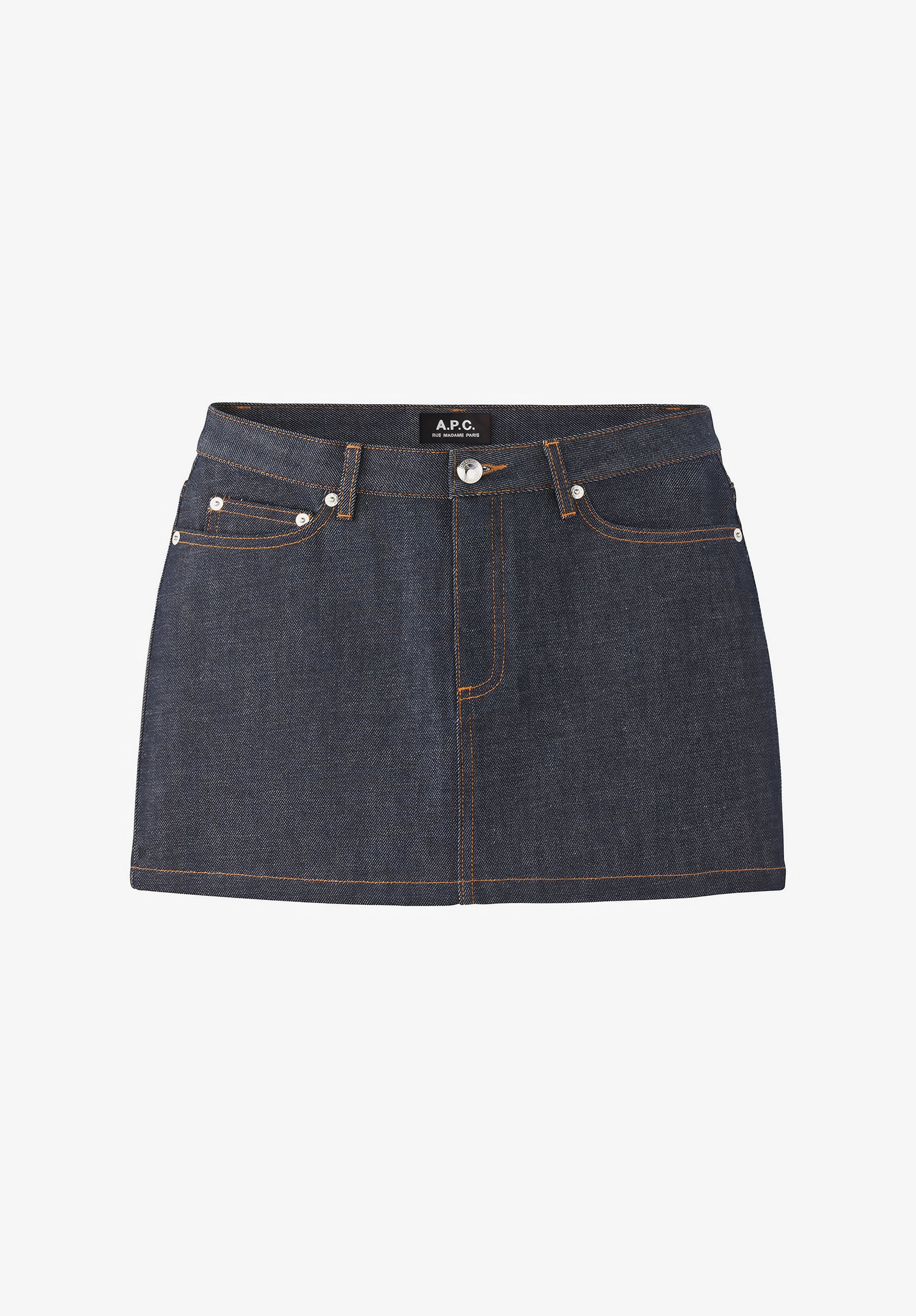 A.P.C. Minirock Raw Denim Japan hohe Taille