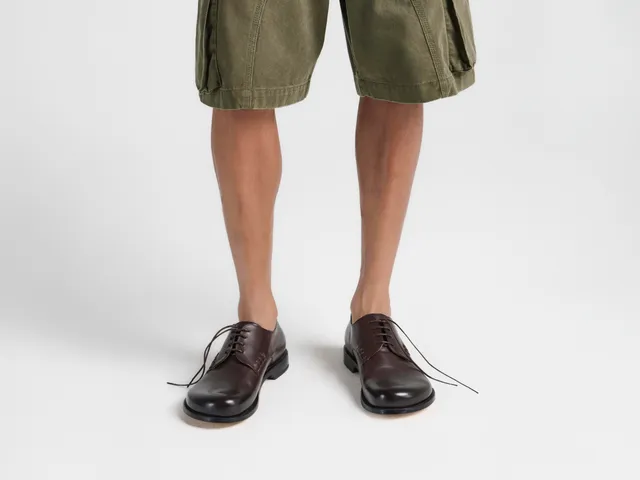 J.W.Anderson Loafer Derby Halbschuh Schokobraun Leder