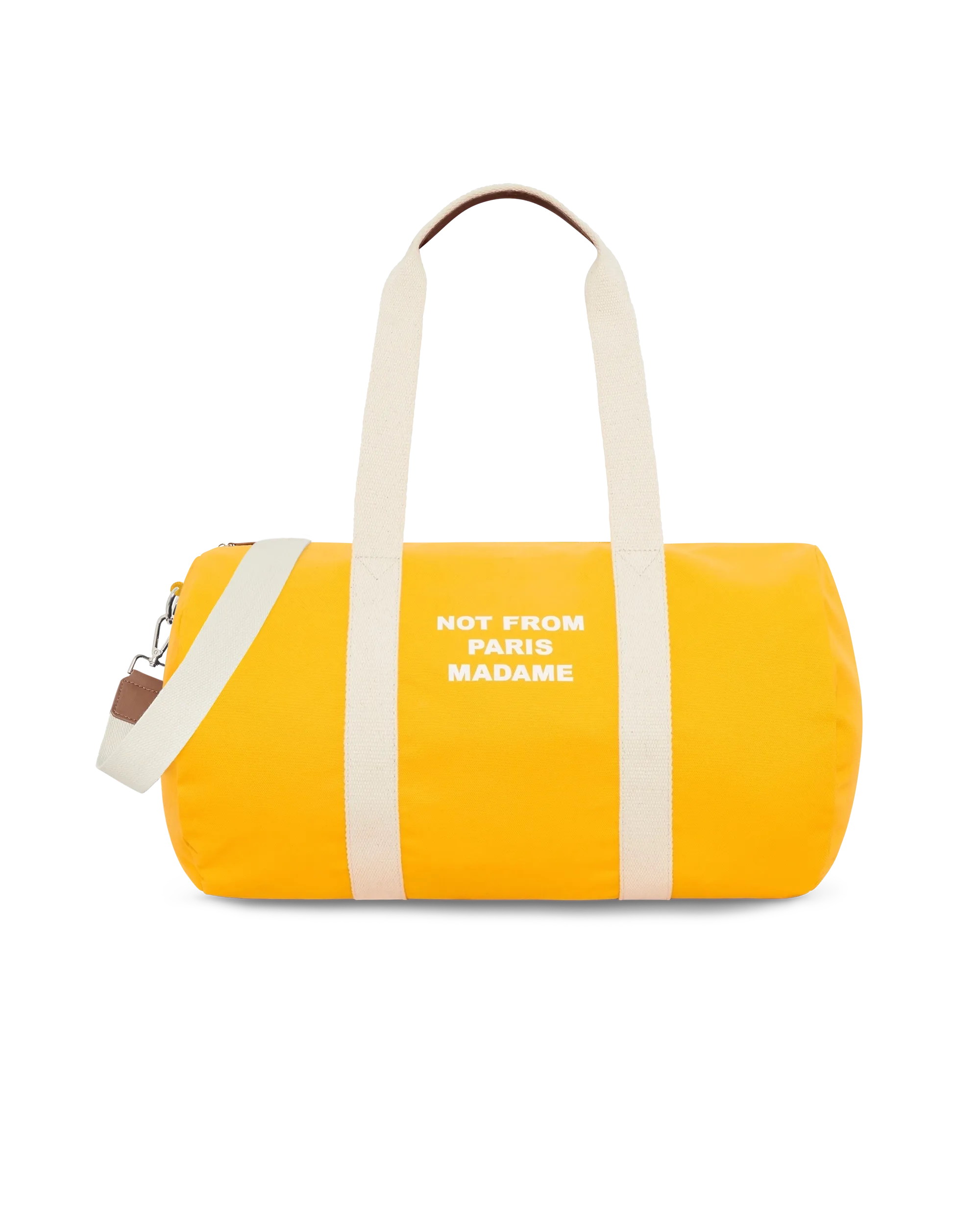 Drôle De Monsieur Canvas Slogan Gym Bag Tasche Gelb Canvas
