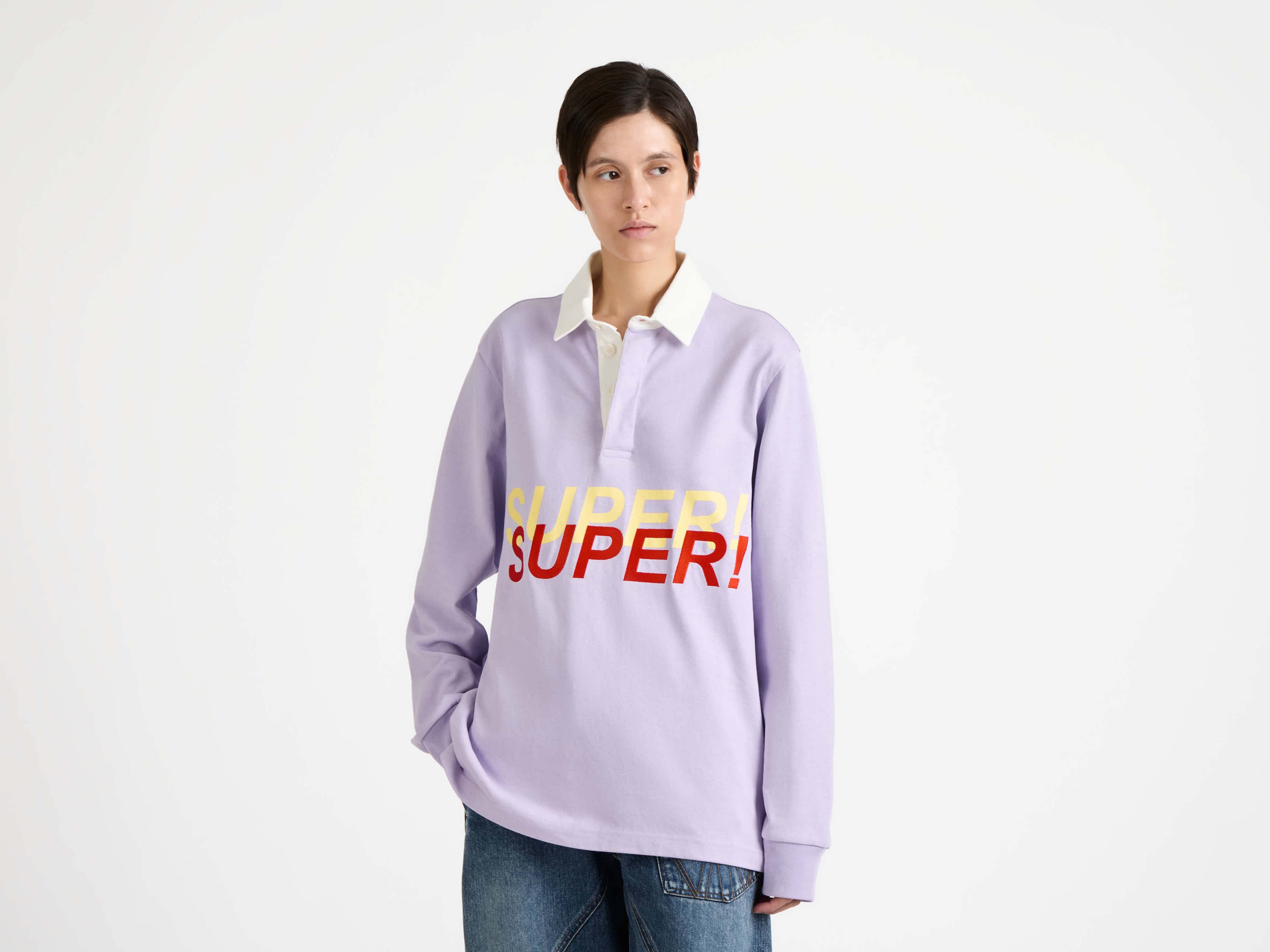 J.W.Anderson T-Shirts Super Super Rugby Polo Top Damen Lila