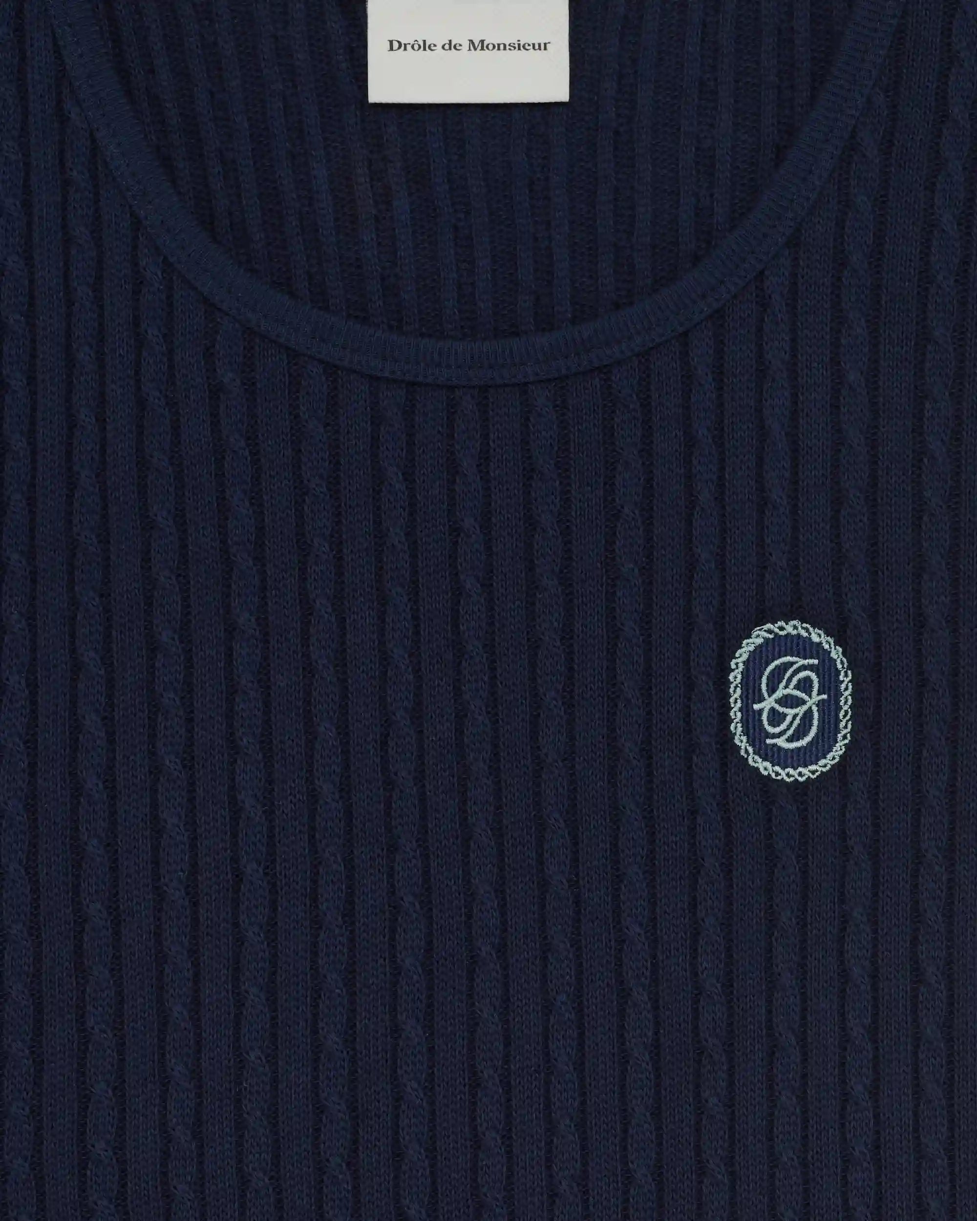 Drôle De Monsieur D Mirror Tank Top Baumwolle Navy