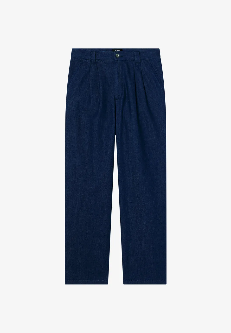 A.P.C. Weite Bundfaltenhose Denim Hose Gr. 44 Bio-Baumwolle