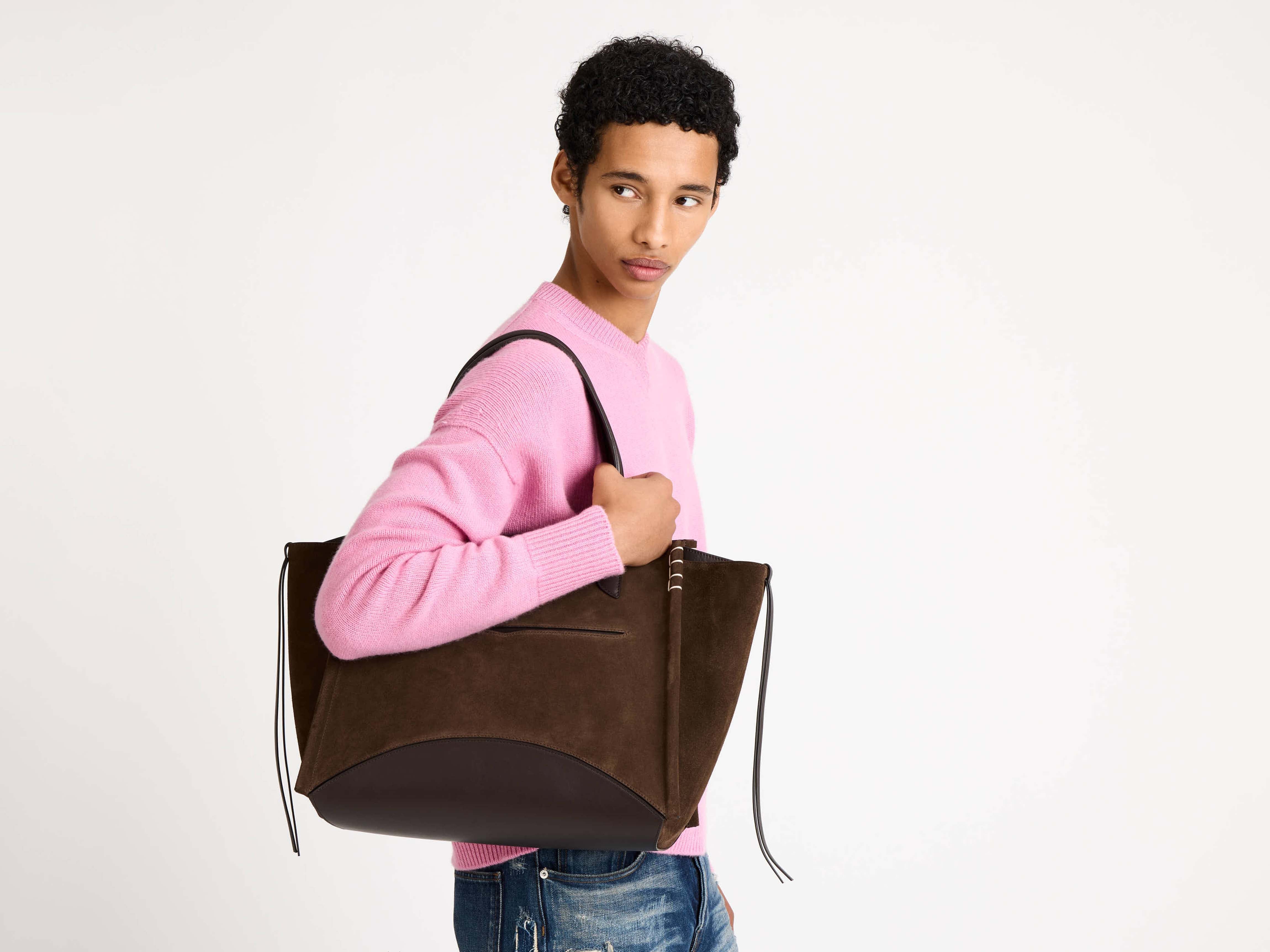 J.W.Anderson V-Neck Kaschmir Pullover Herren Bubblegum