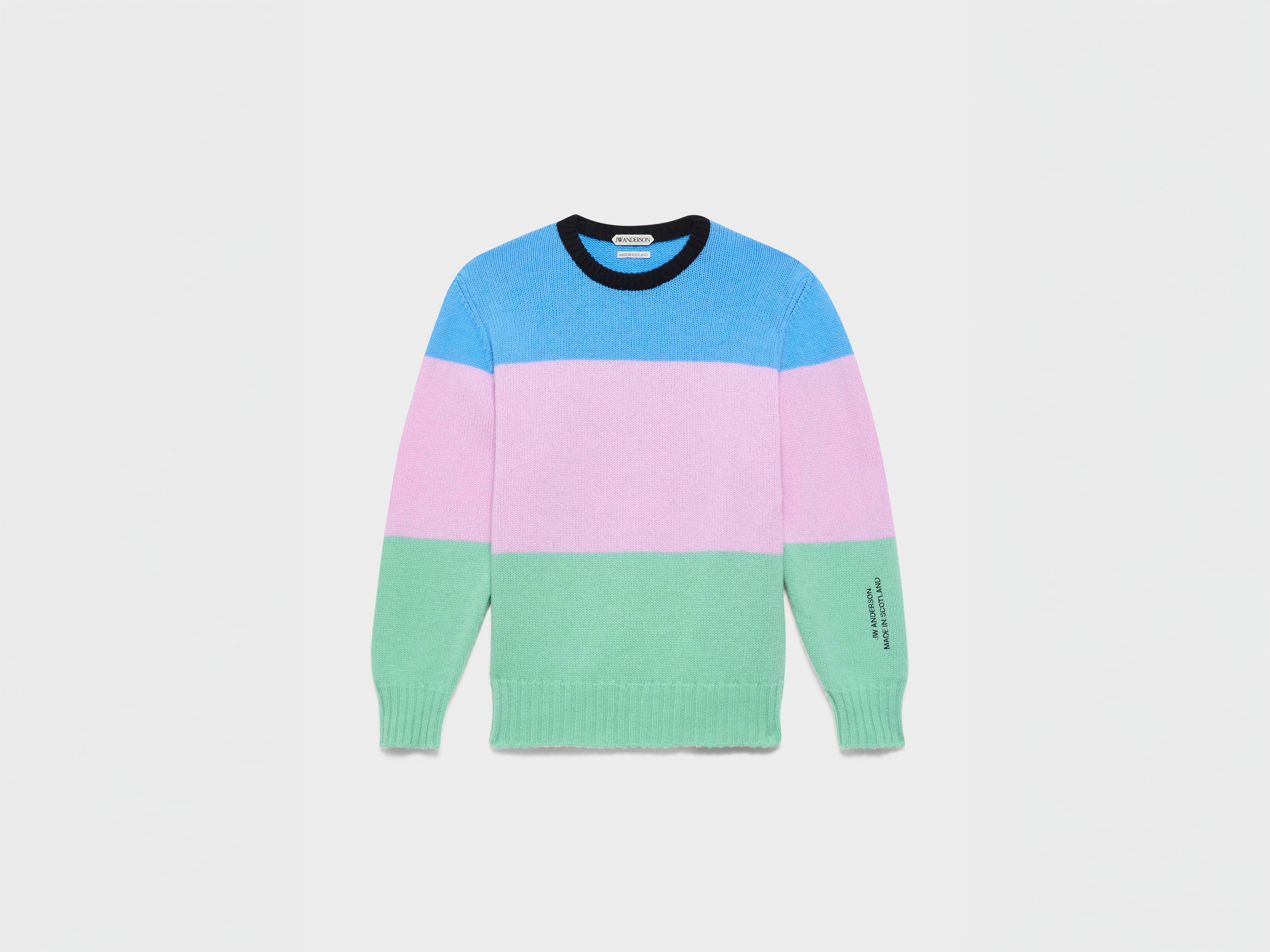 J.W.Anderson Knitwear Stripe Strickpullover Herren Blau Merino
