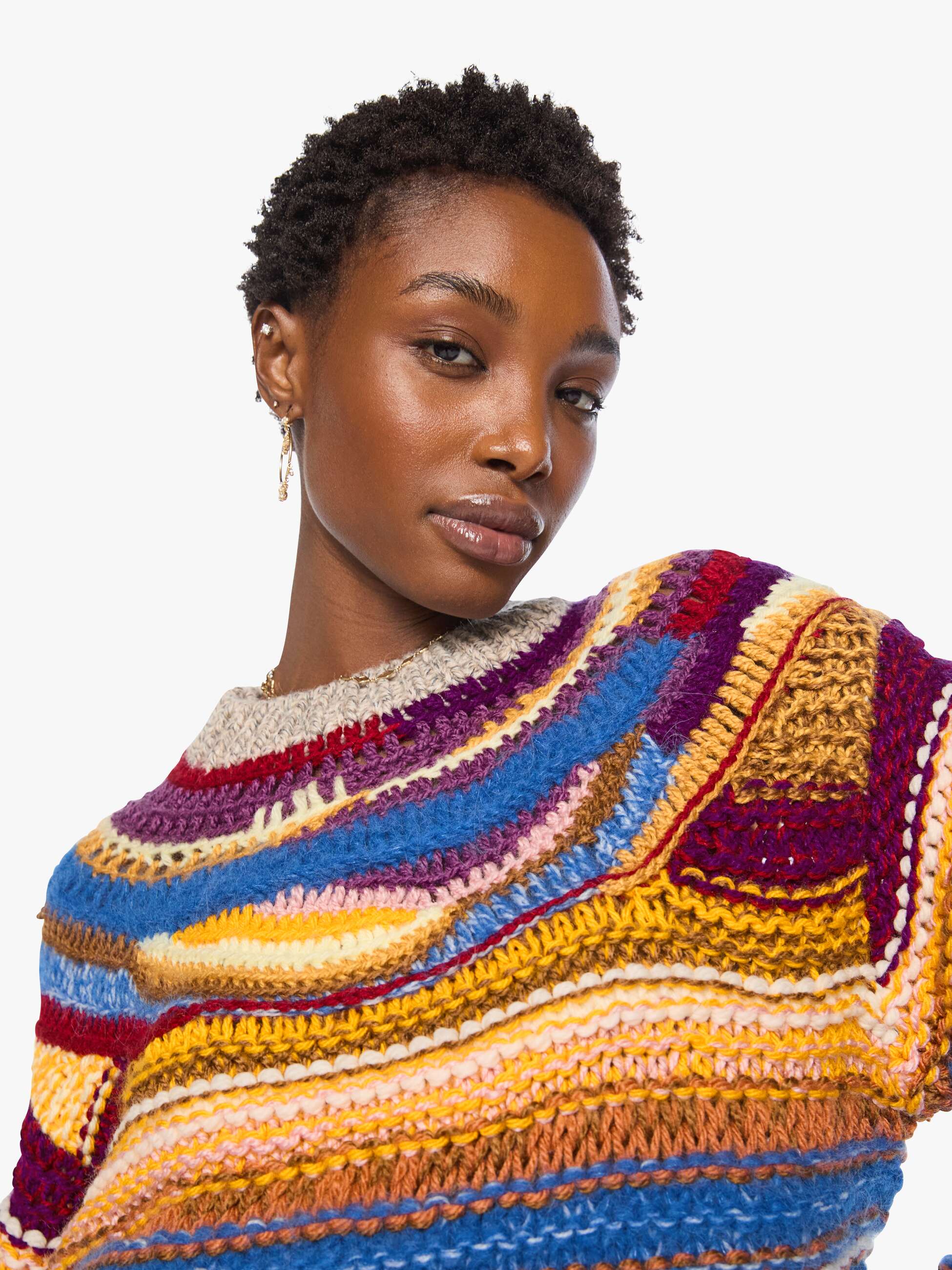 Mother The Boxy Jumper Strickpullover Multi Color Baumwolle