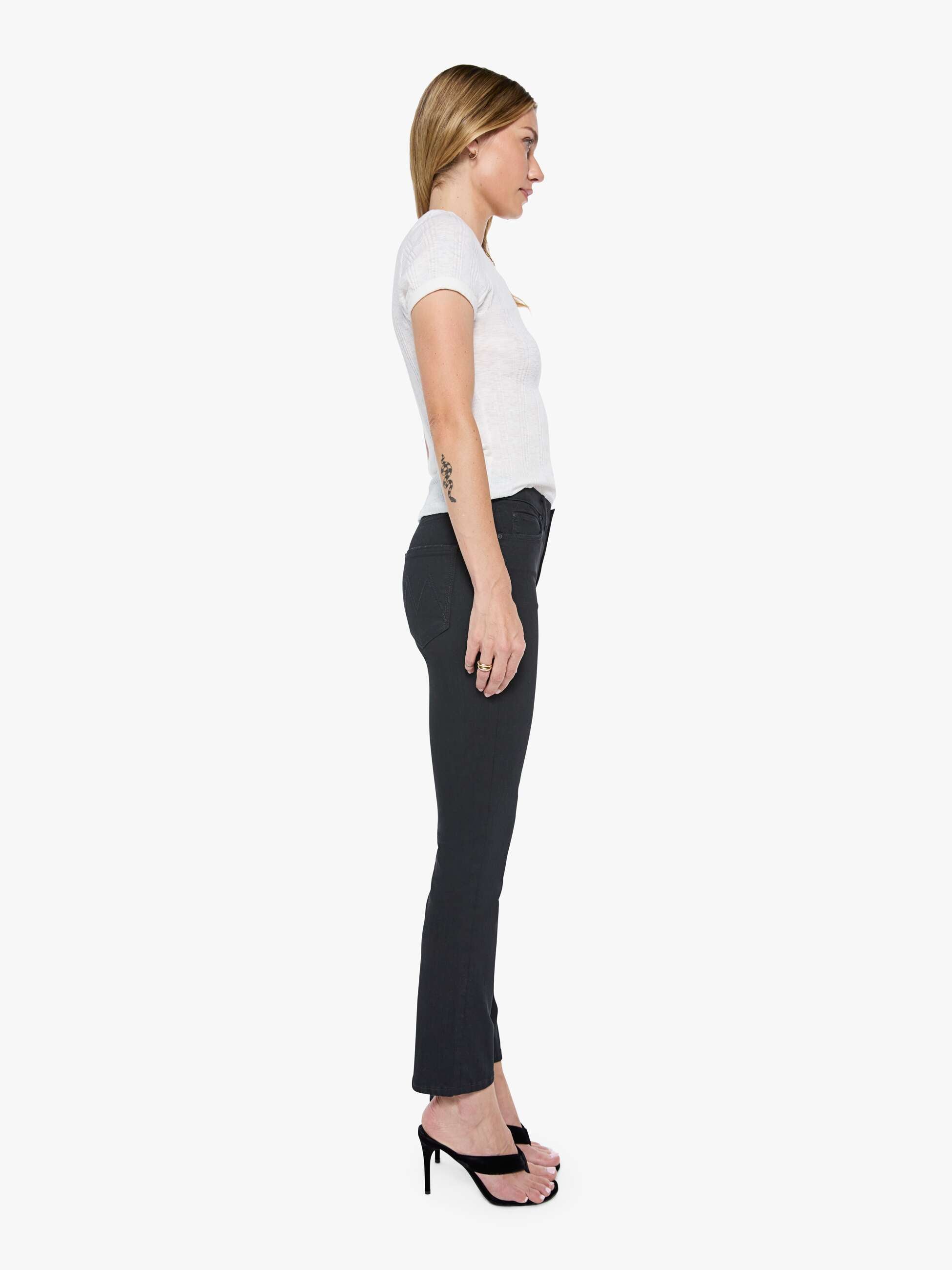 Mother Mid Rise Dazzler Ankle Jeans Schwarz Not Guilty