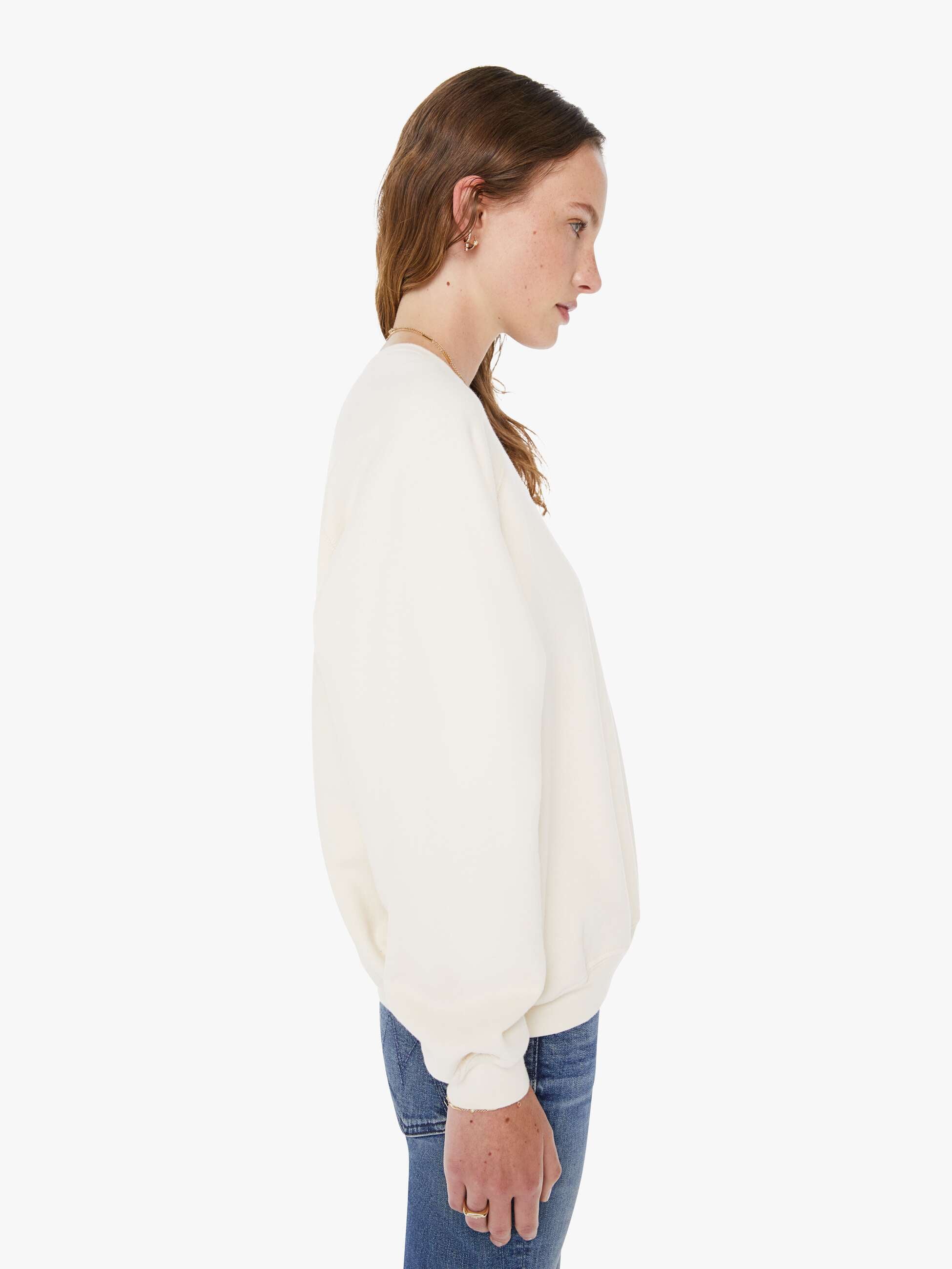 Mother The Biggie Concert Sweatshirt Cream