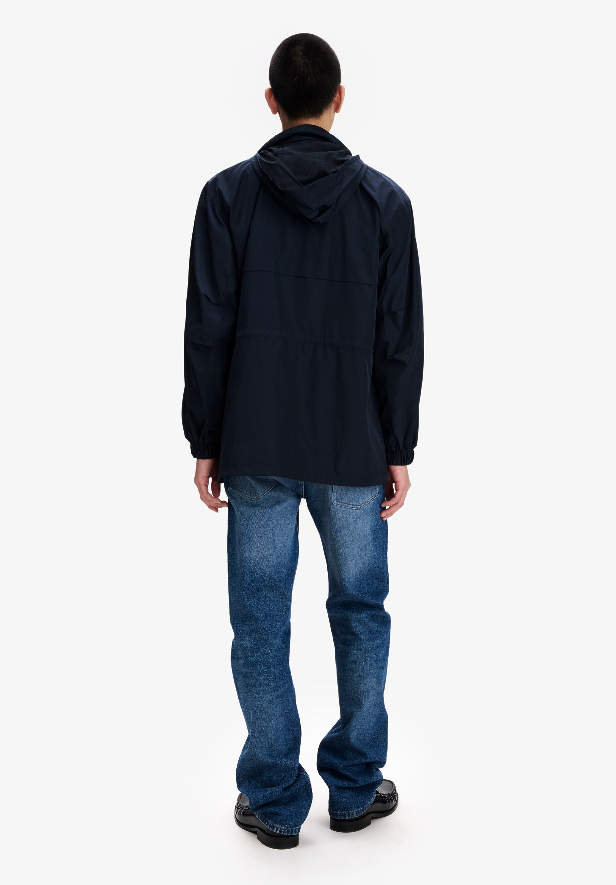 A.P.C. Windbreaker Jacke marineblau mit Kapuze