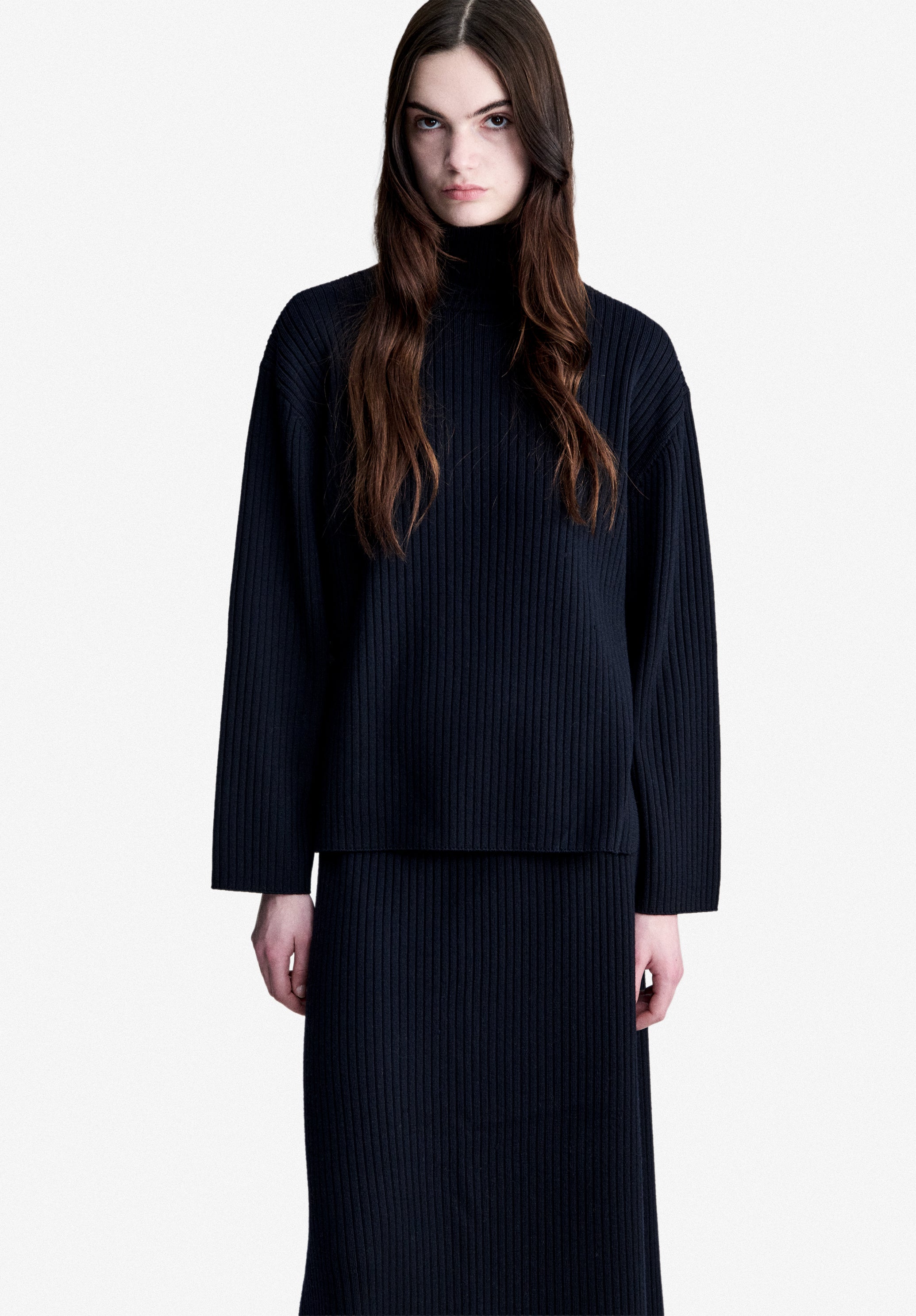 A.P.C. Stehkragen Pullover Marine Strick Größe M