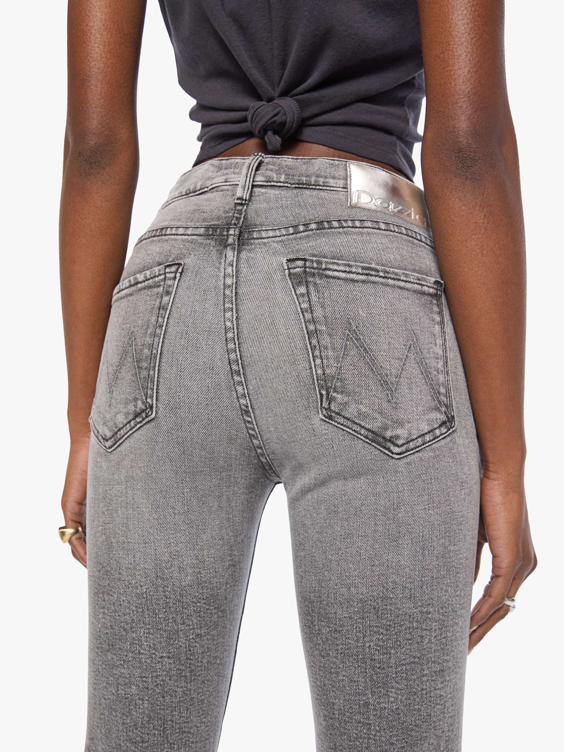 Mother Denim The Mid Rise Dazzler Ankle Jeans Mascara Meltdown