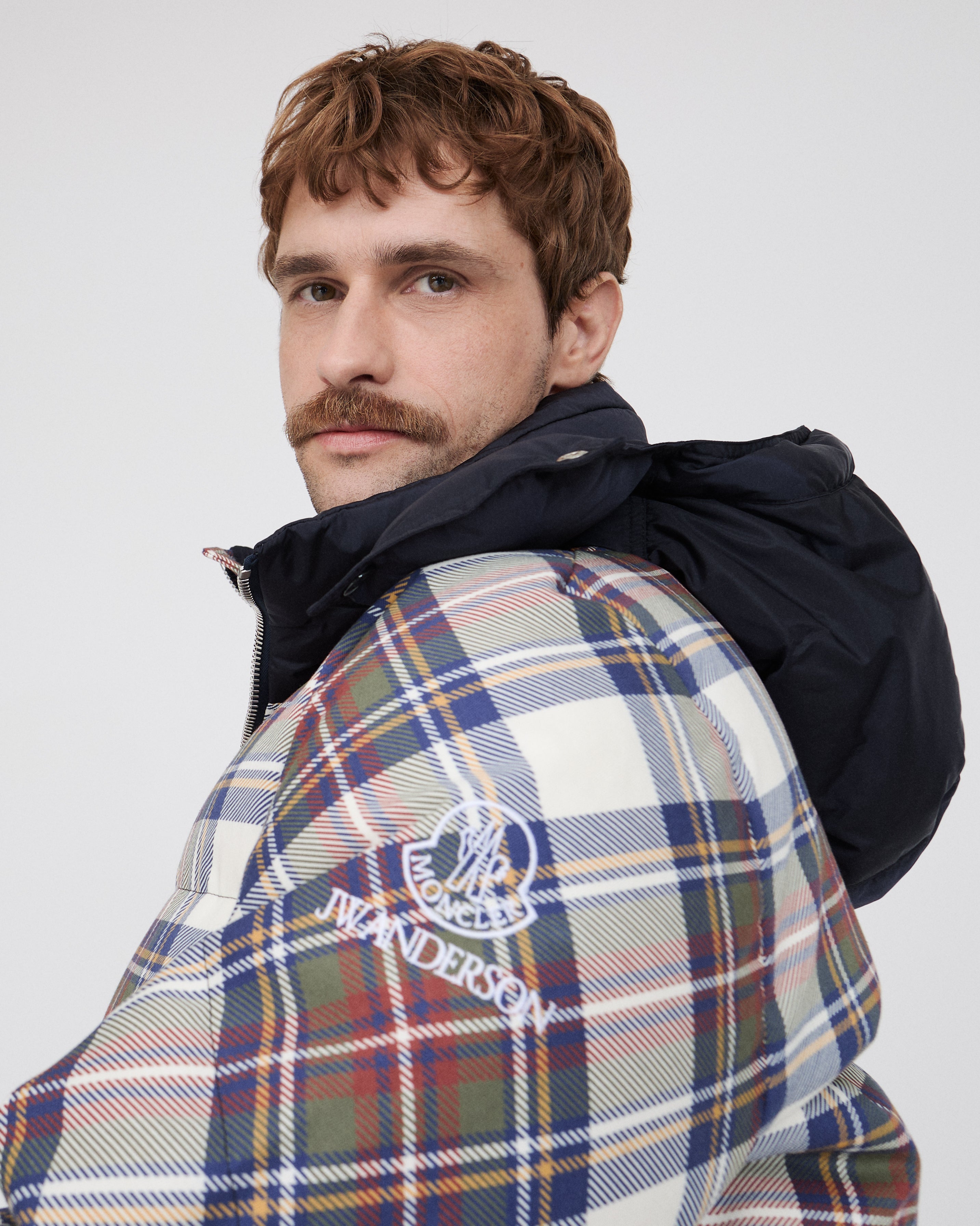 J.W.Anderson x Moncler Plaid Pufferjacke Herren Multi