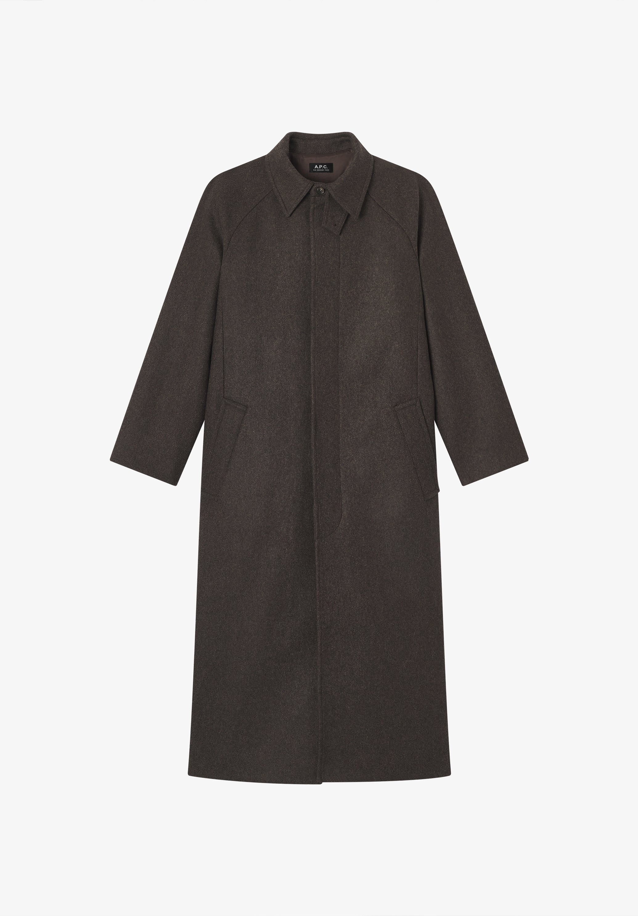 A.P.C. Mac Mantel Braun Oversize Wolle 42