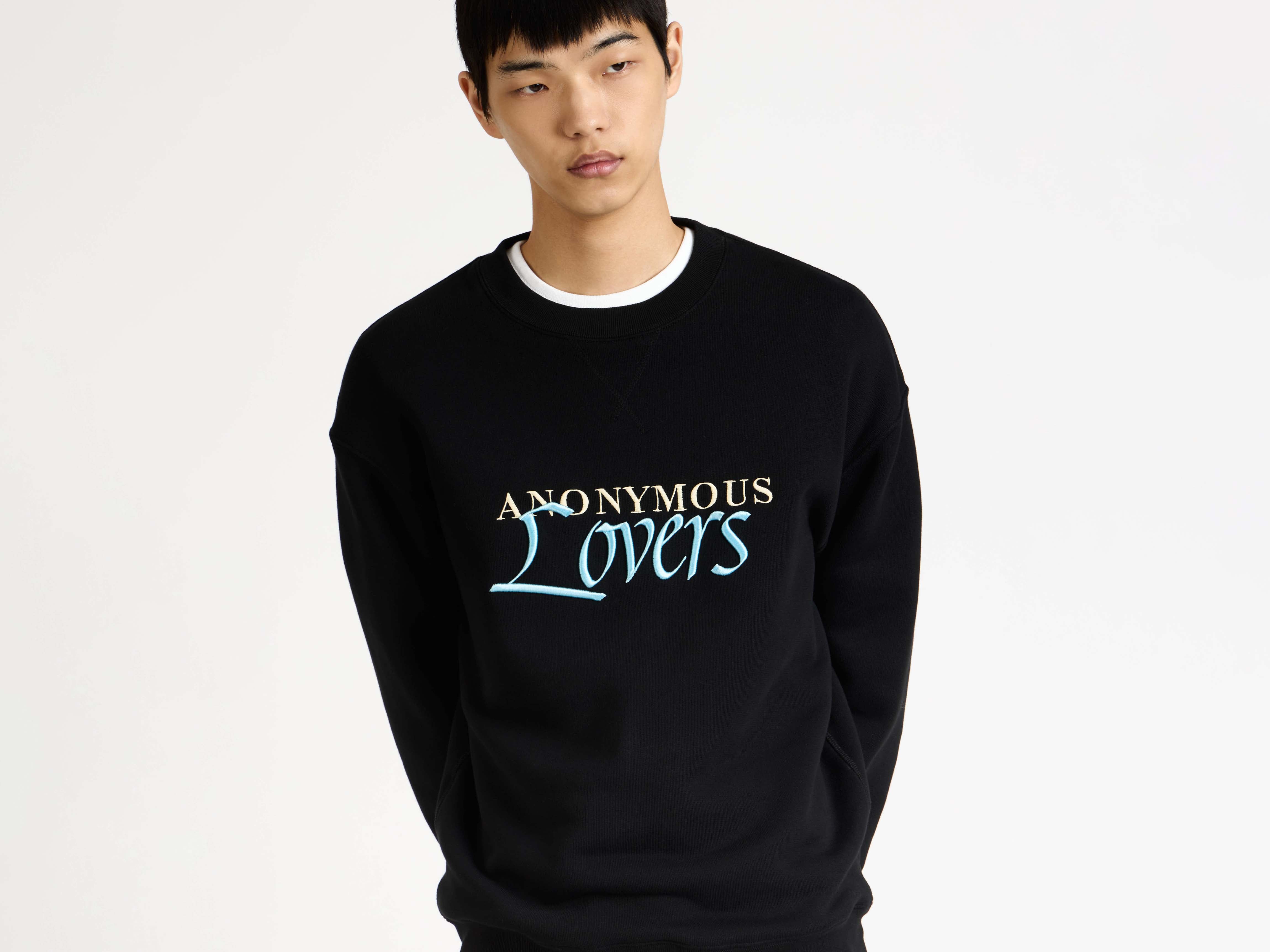J.W.Anderson Anonymous Lovers Sweatshirt Washed Black Herren