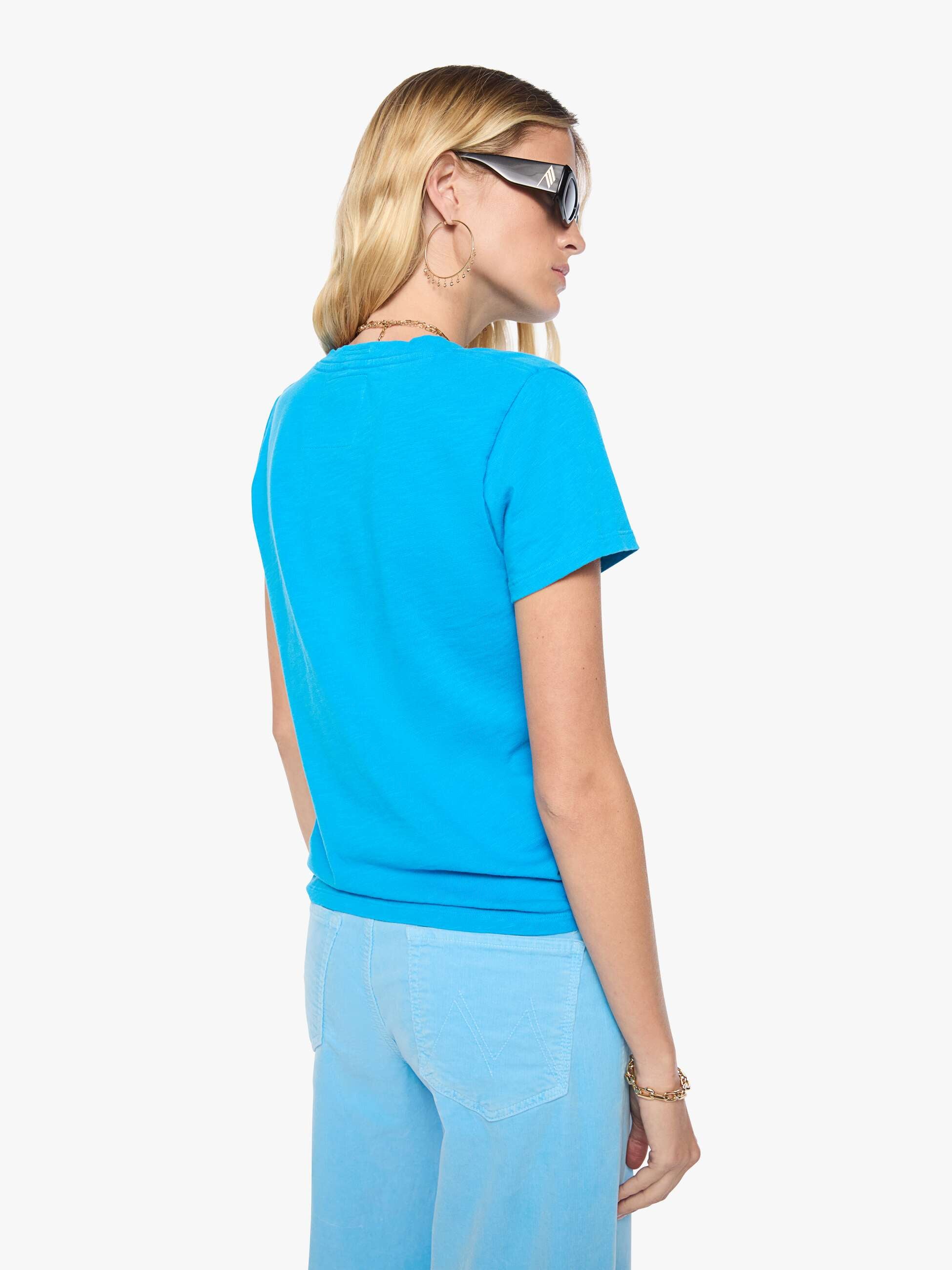 Mother The Sinful Faster T-Shirt Blau Baumwolle Slim