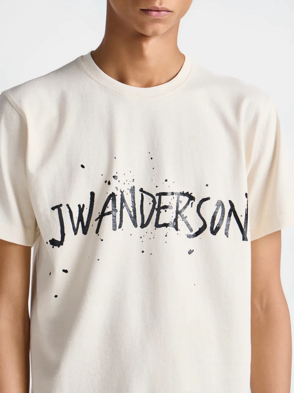 J.W.Anderson Circular T-Shirt Herren Ecru Jersey Print