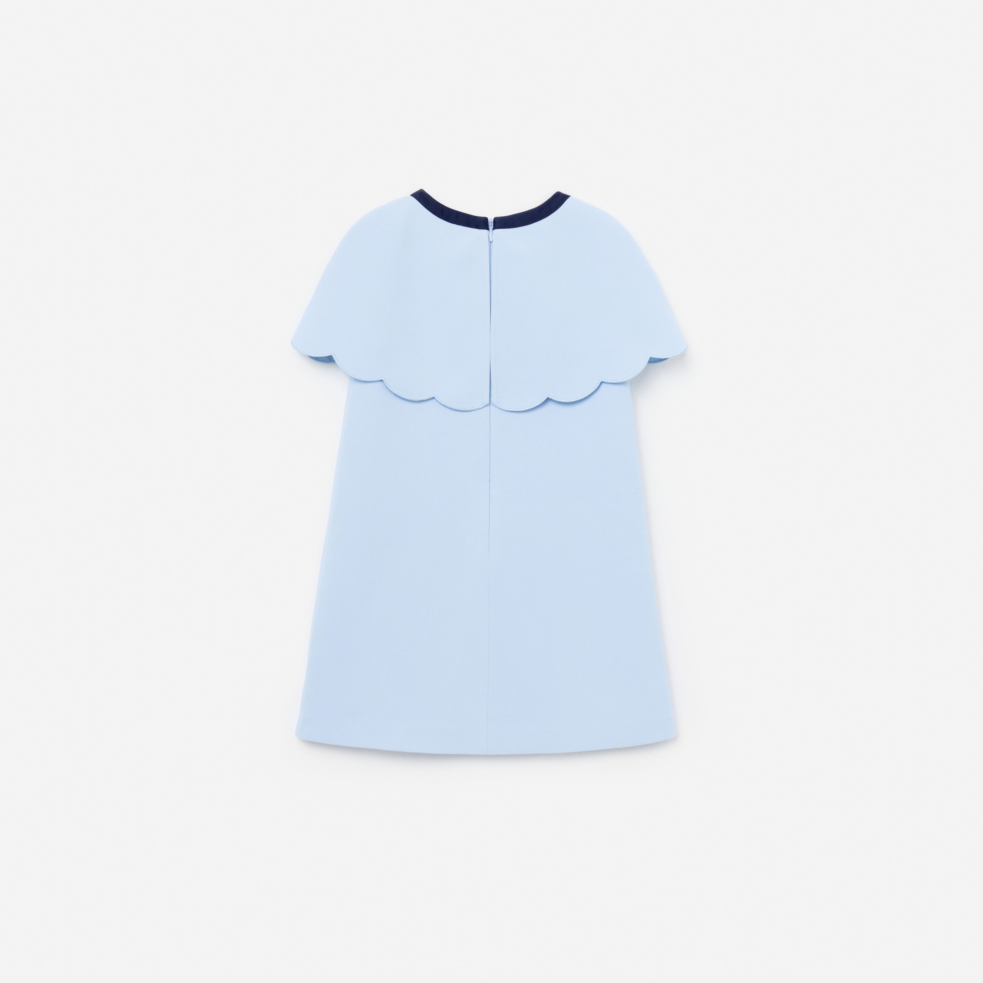Self Portrait Blue Crepe Cape Kinderkleid Blau