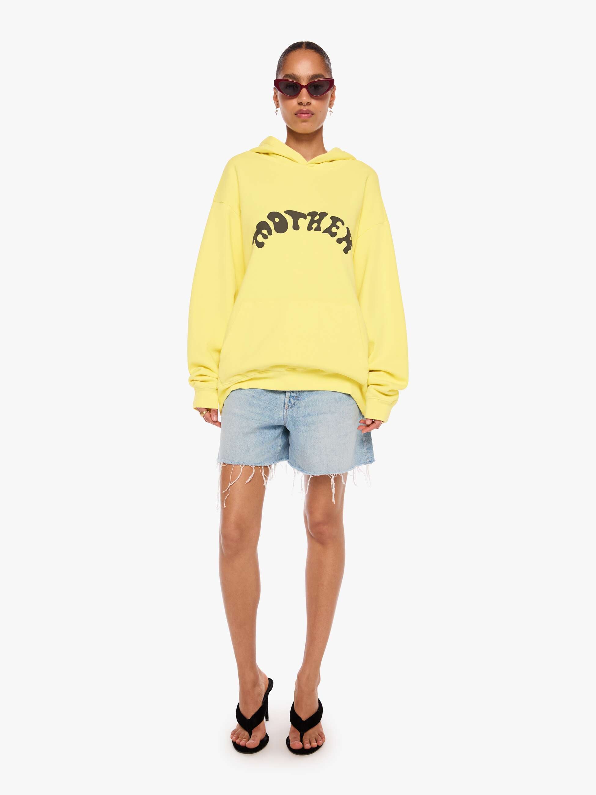 Mother Oversized Hoodie Gooey gelb Baumwolle