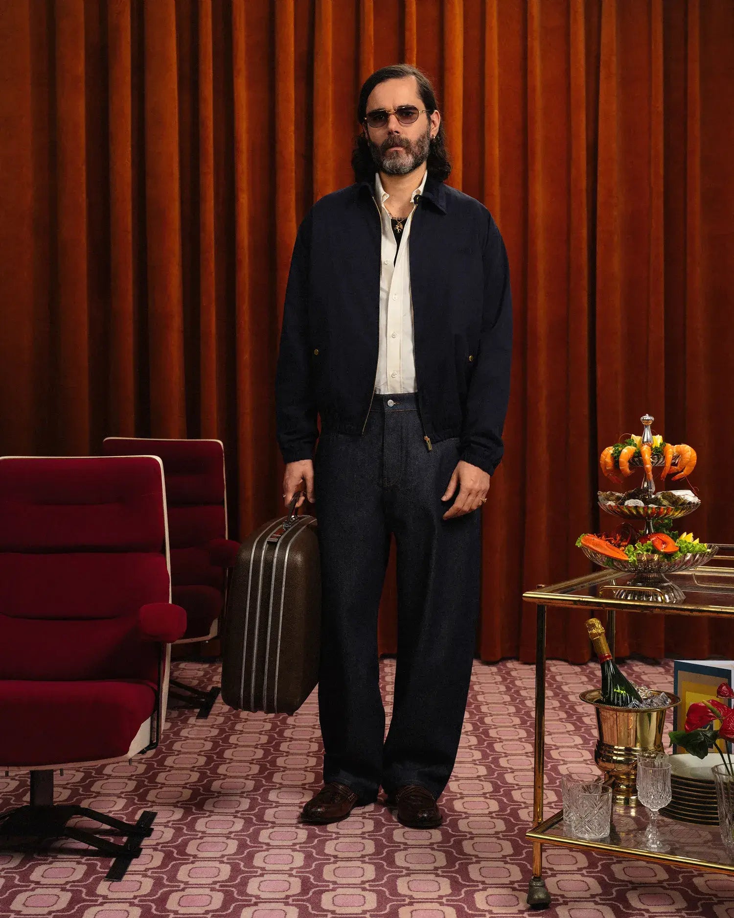 Drôle De Monsieur Blouson Drôle Jacke Navy Baumwolle