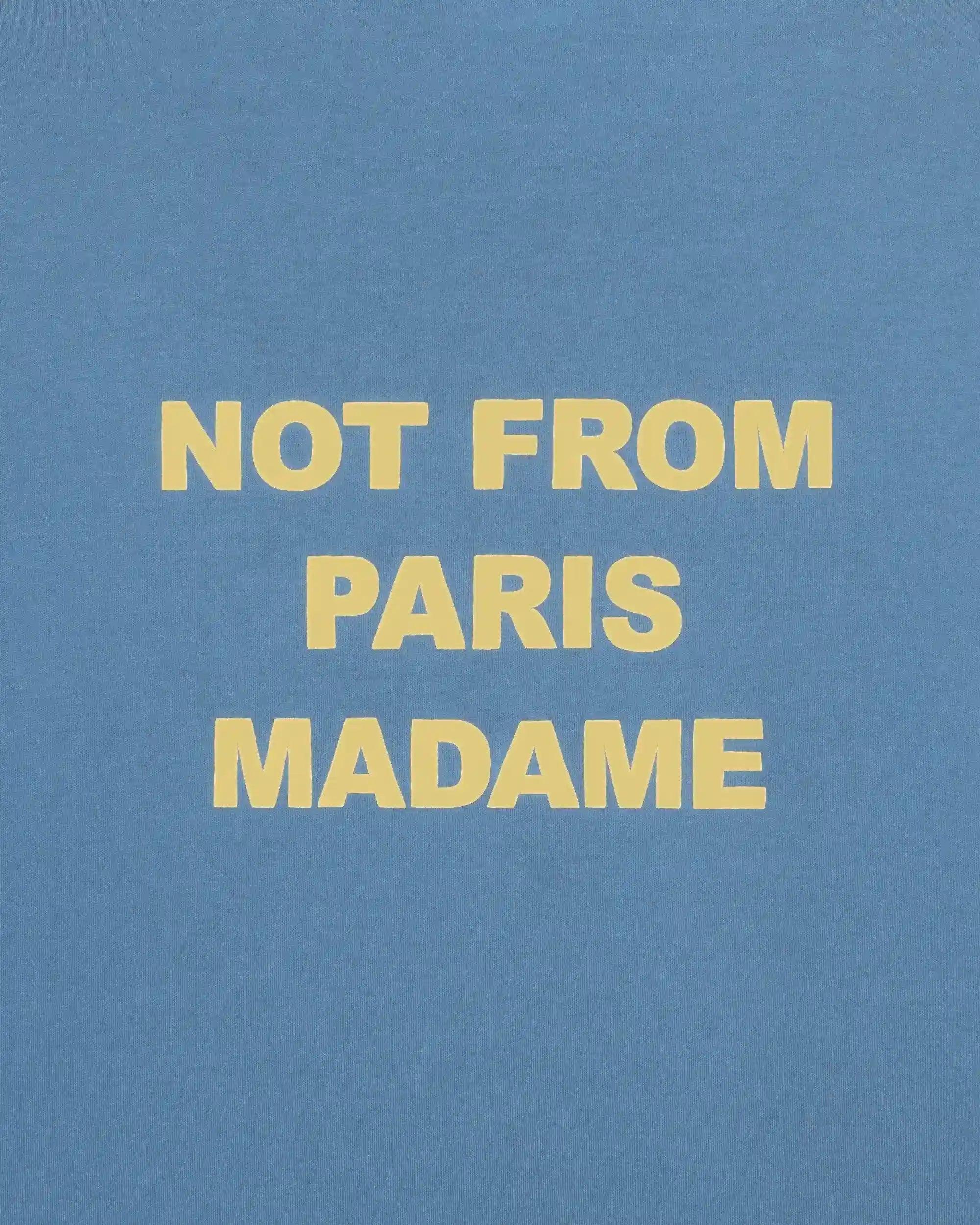 Drôle De Monsieur T-Shirt Slogan blau Not From Paris